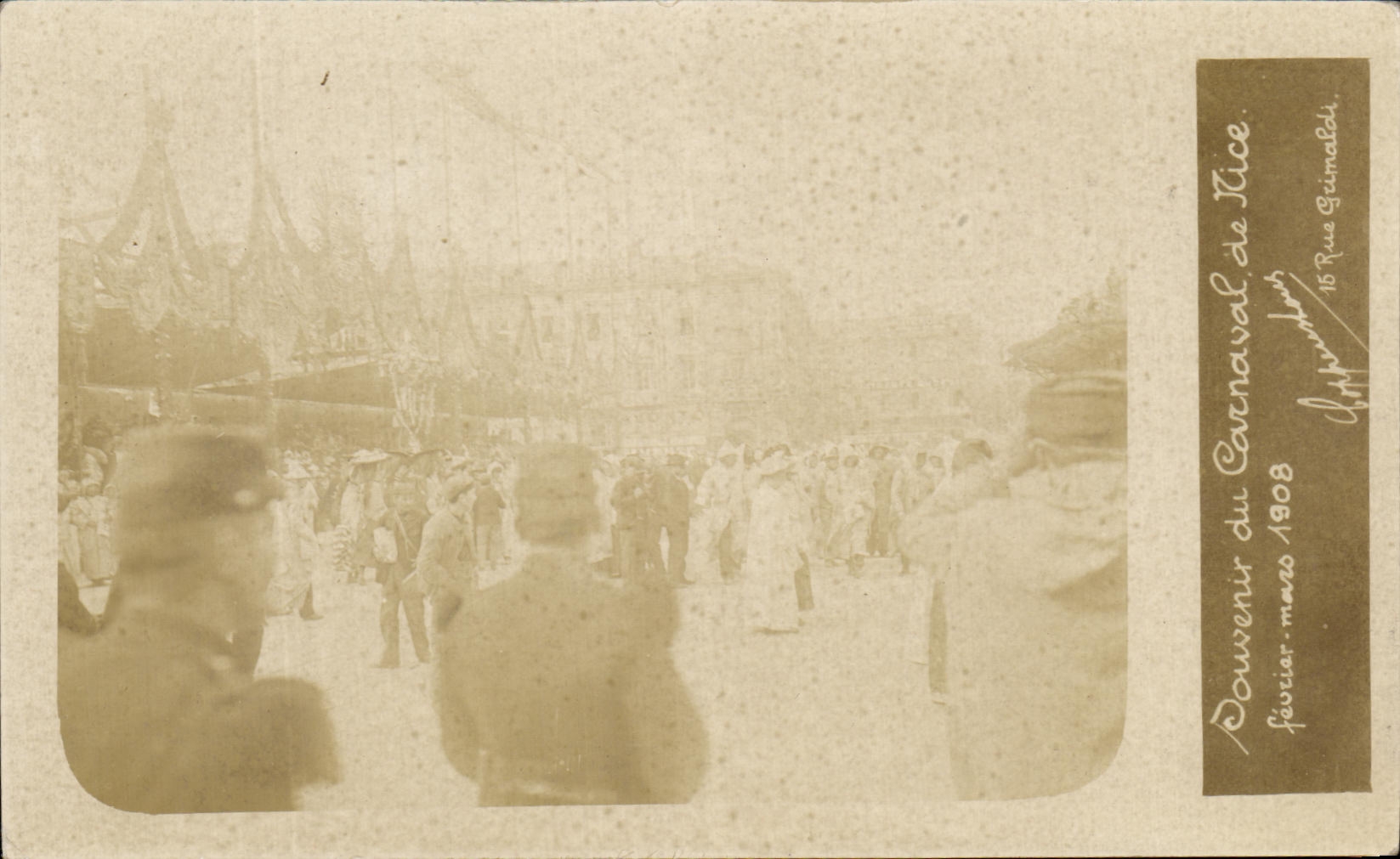 Recuerdo verdadero de la foto del carnaval de Niza 1908