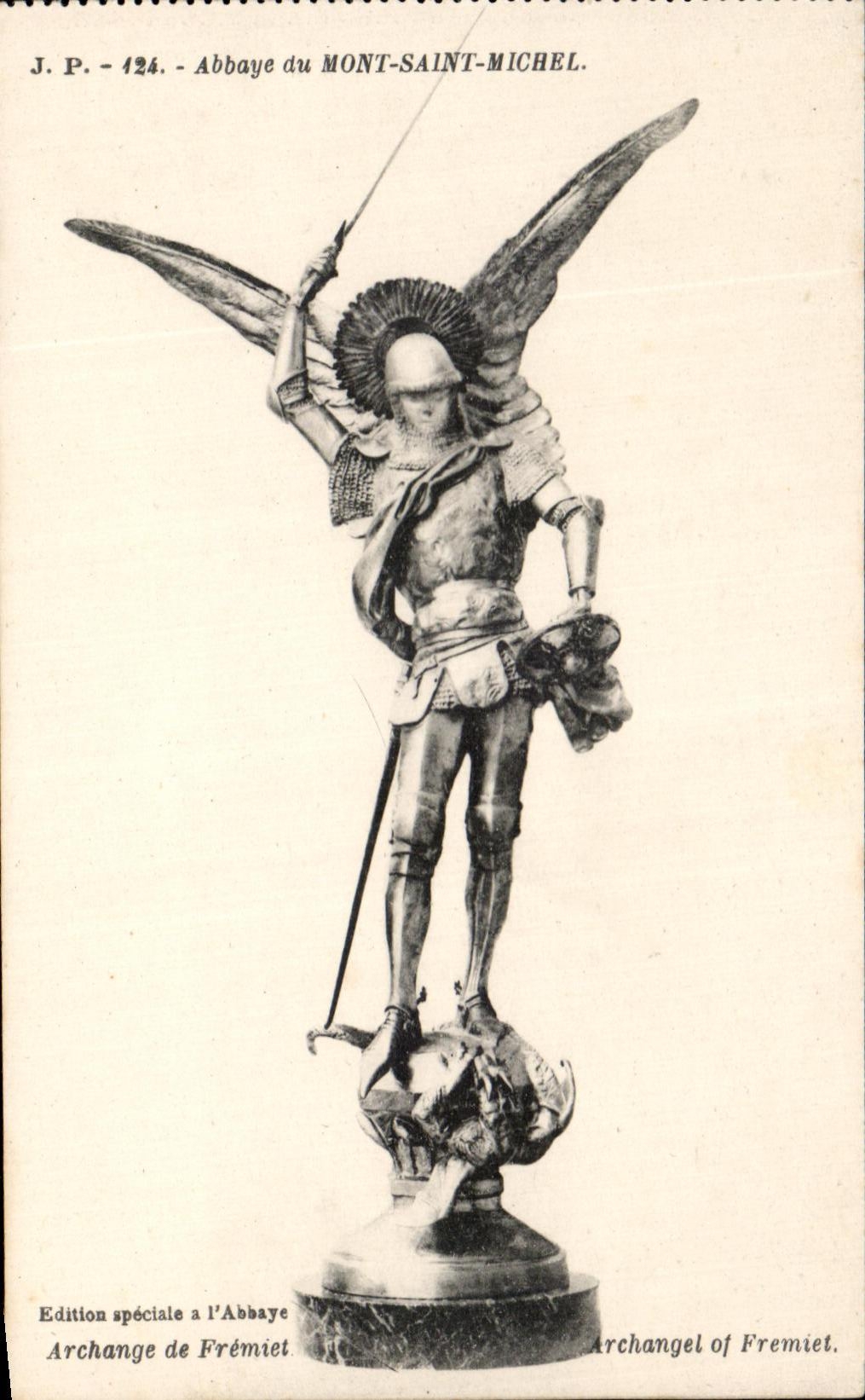 CPA Abbey of Mont Saint Michel the Archangel of Fremiet