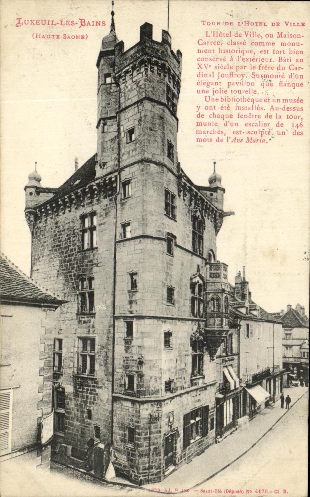 CPA Luxeuil les Bains Turn Of the Town hall