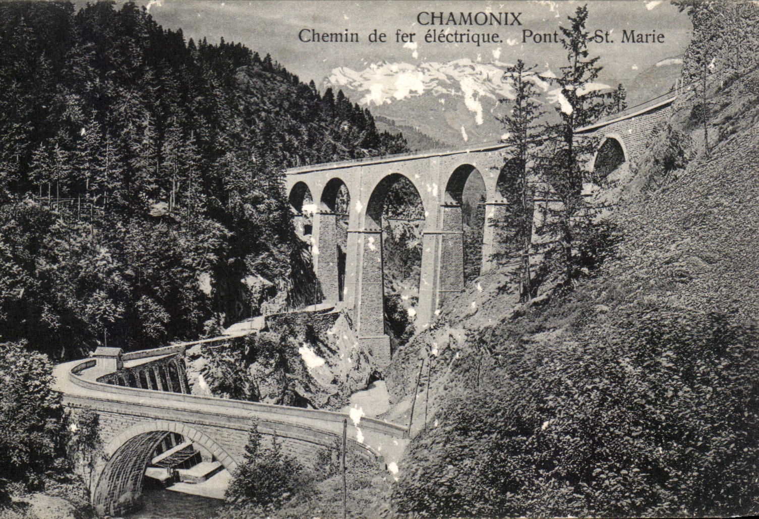 CPA Chamonix Chemin De Fer Electrique Pont St Marie
