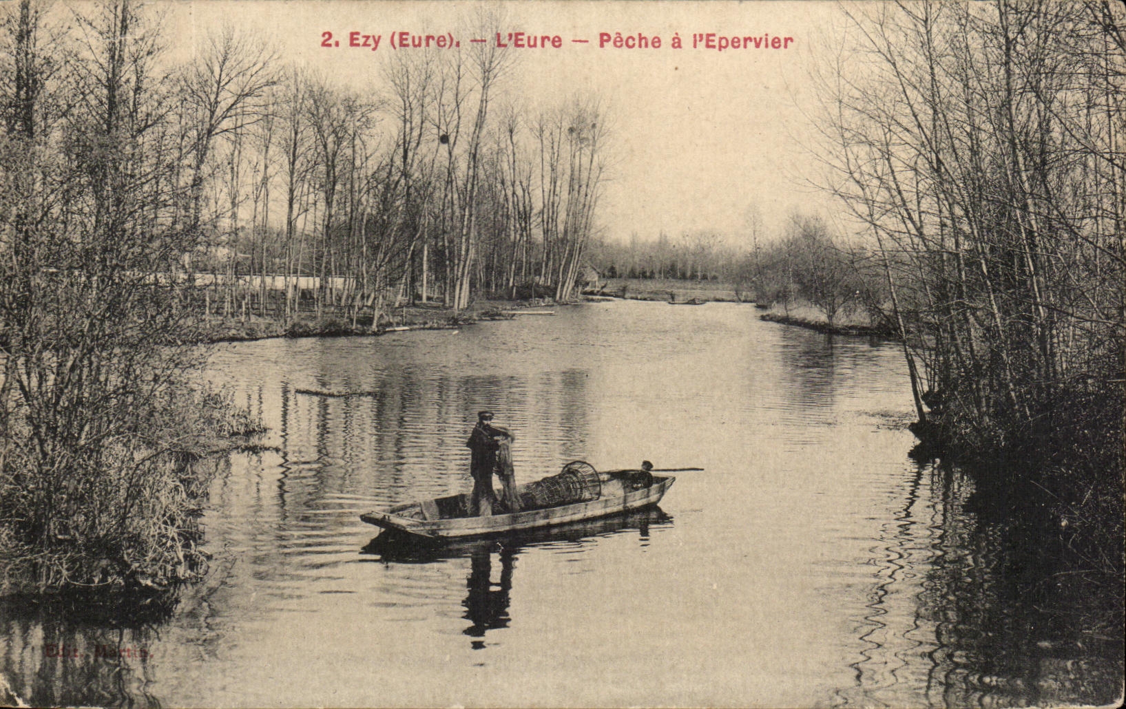 CPA Ezy L'Eure Peche A L'Epervier