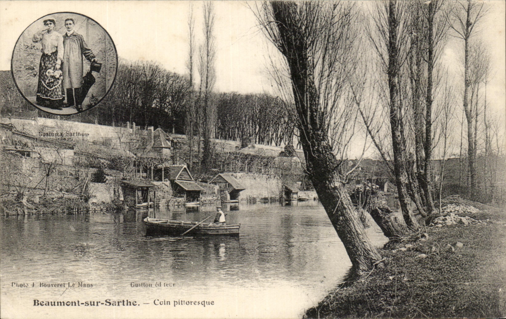 CPA Beaumont On the Picturesque Sarthe Corner Sarthe-native Costume Folklore Costume