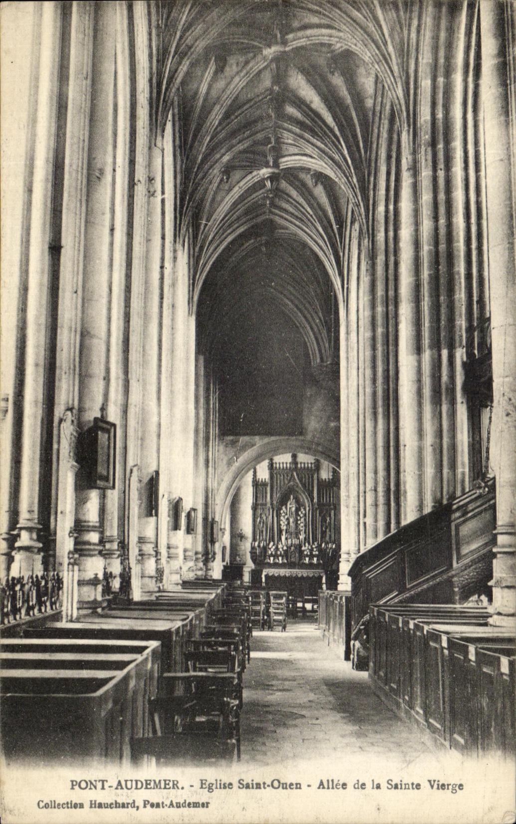 CPA Bridge Audemer Church Saint Ouen Allee Of Sainte Virgin