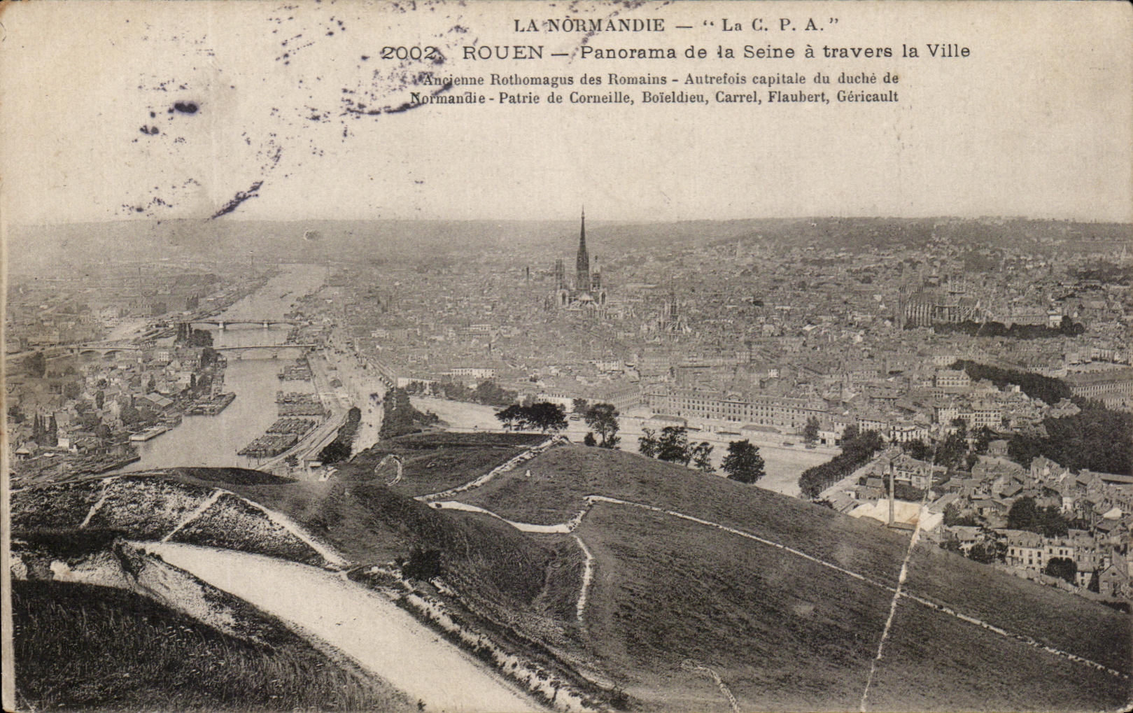 CPA Normandy Rouen Panorama Of the Seine Through the City