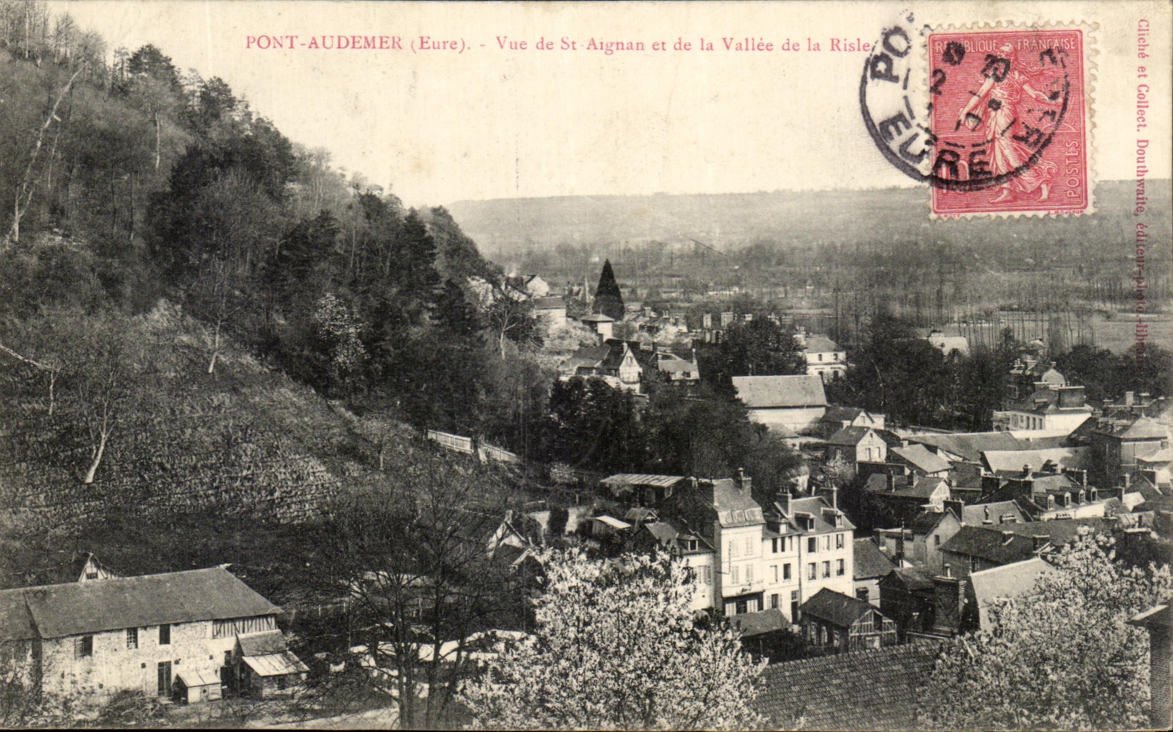 CPA Audemer Bridge Seen of St Aignan and the Valley of Risle