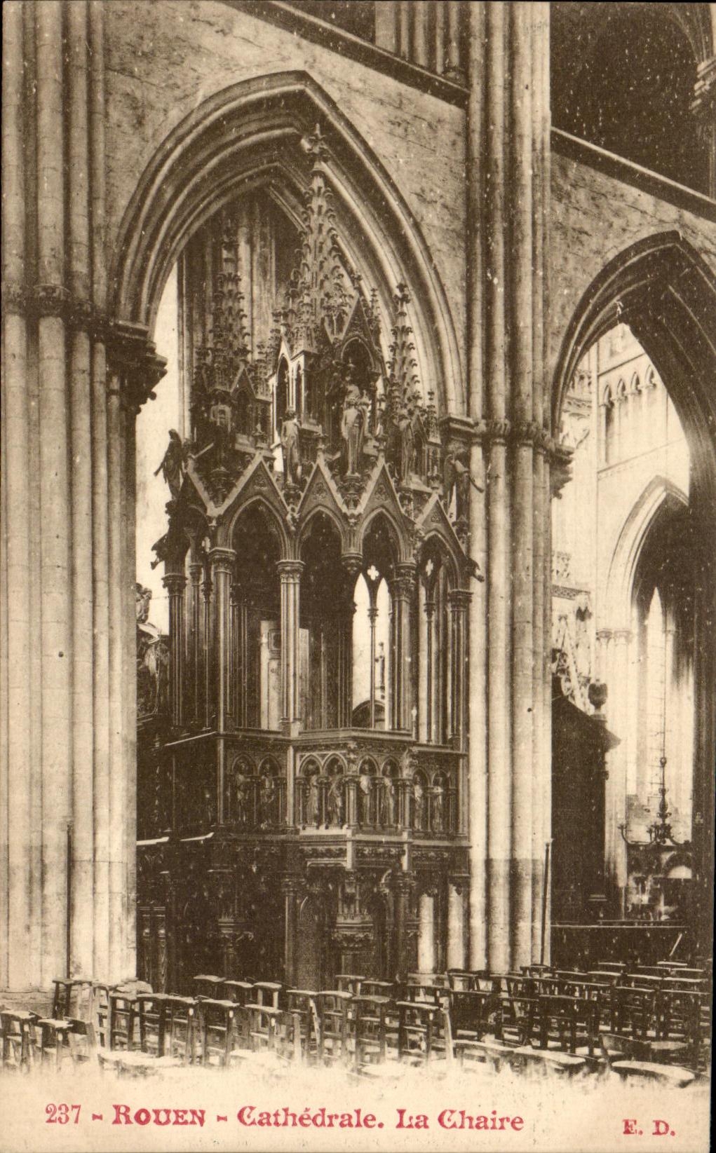 CPA Rouen Cathedrale La Pulpit