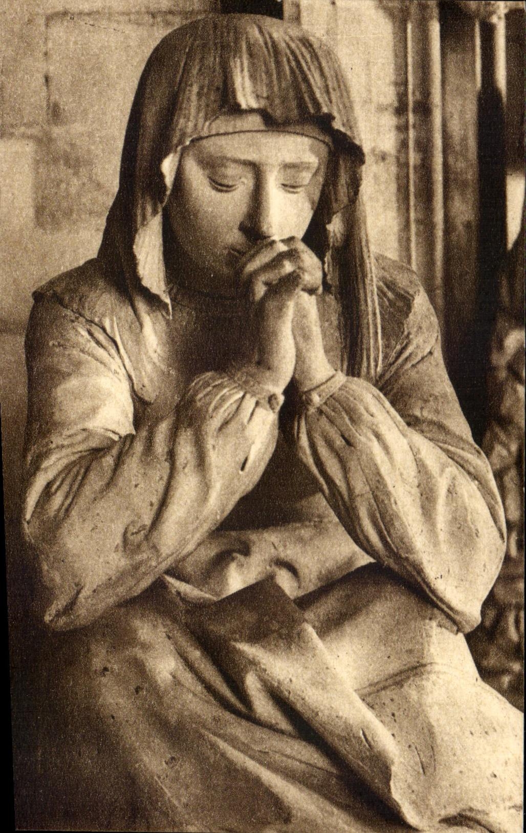 CPA Solesmes Sainte Marie madelein with the tomb of