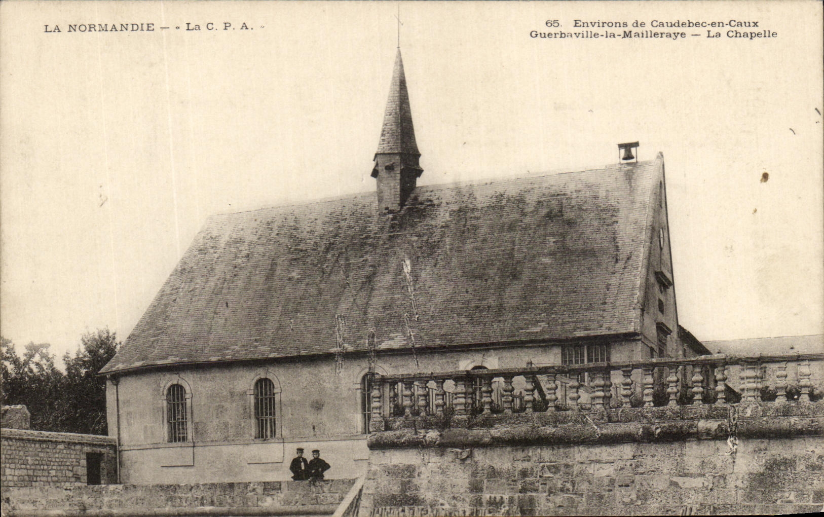 CPA La Normandie Environs de Caudebec en Caux Guerbaville La Mailleraye La Chapelle