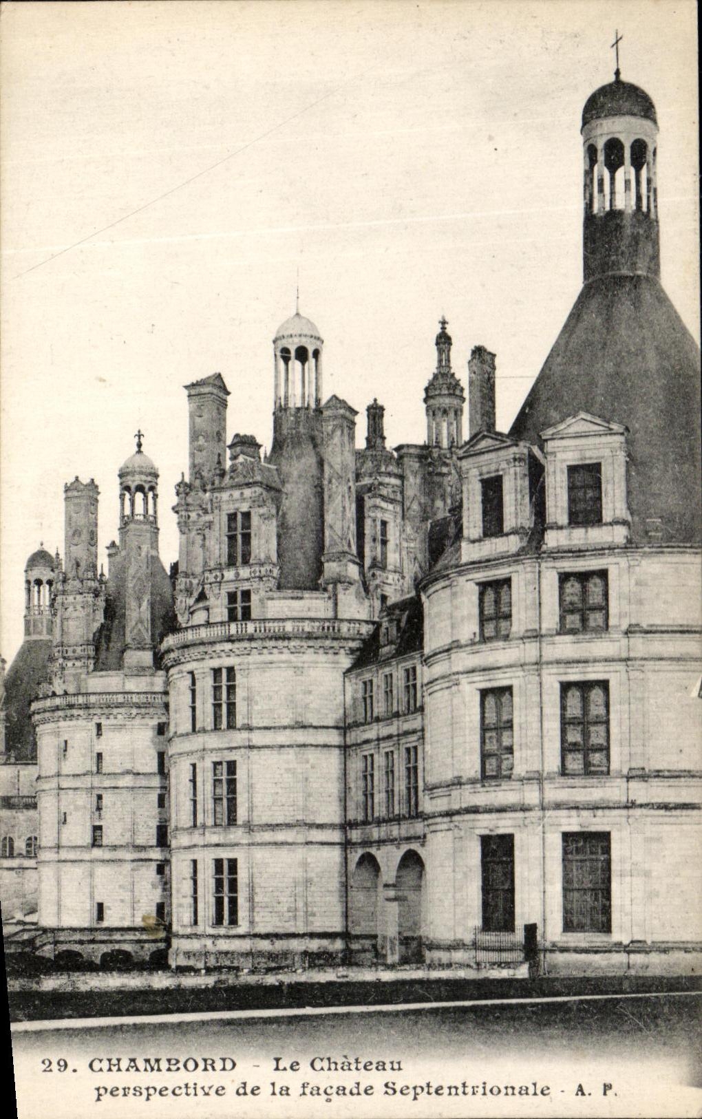 CPA Chambord Le Chateau Perspective De La Facade Septentrionale