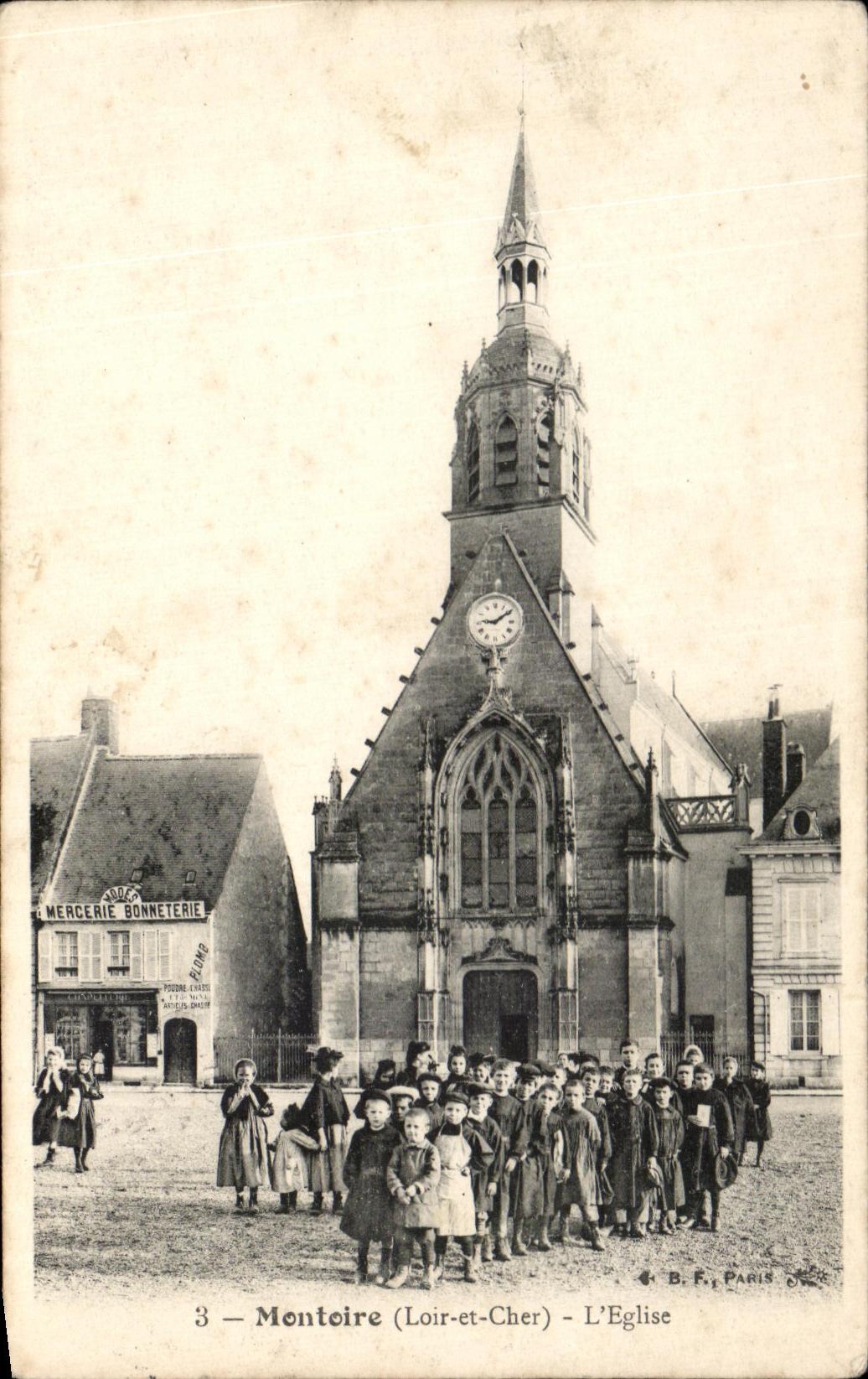 CPA Montoire the Church Children TOP