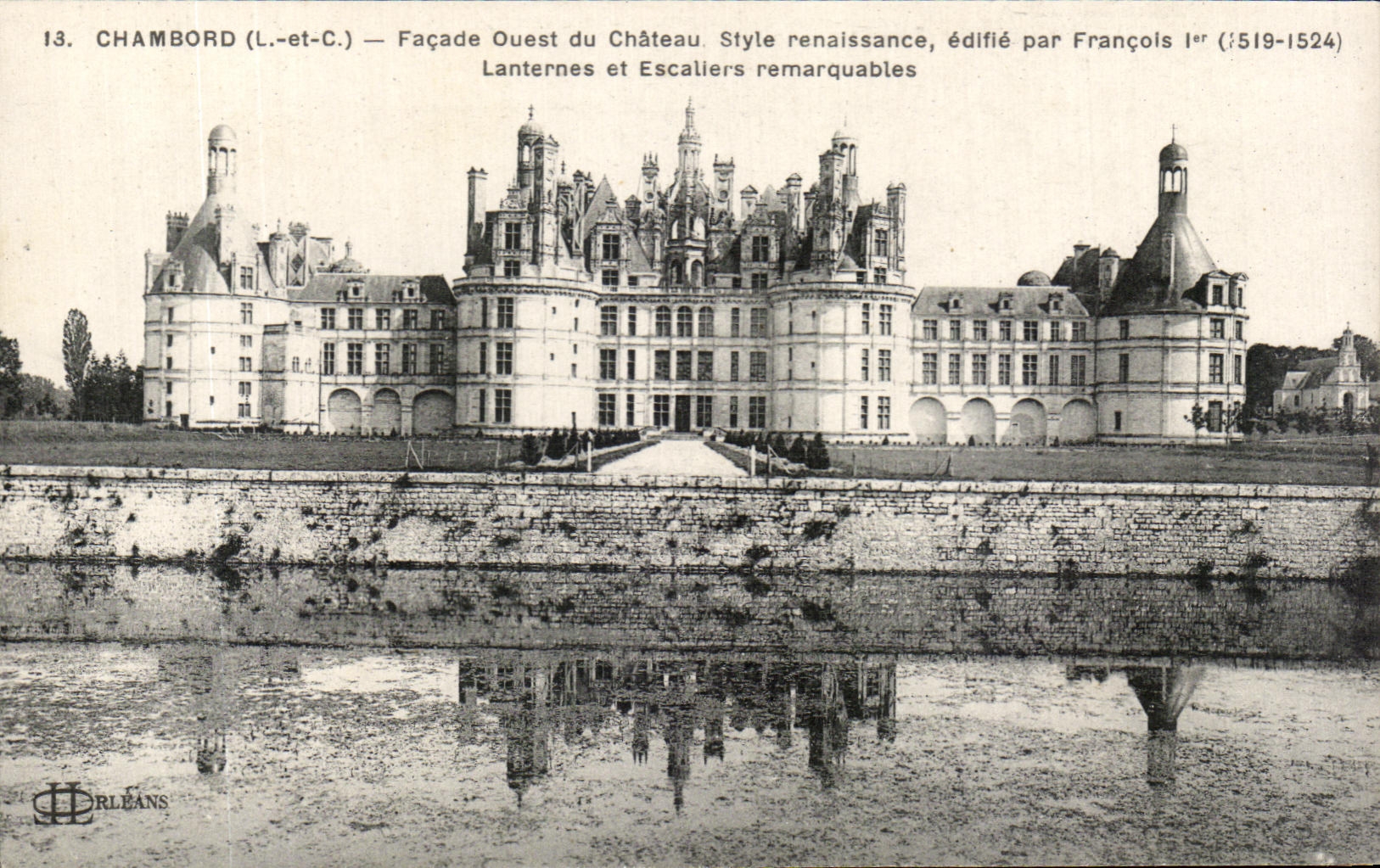 CPA Chambord Facade Ouest du Chateau Style renaissance 