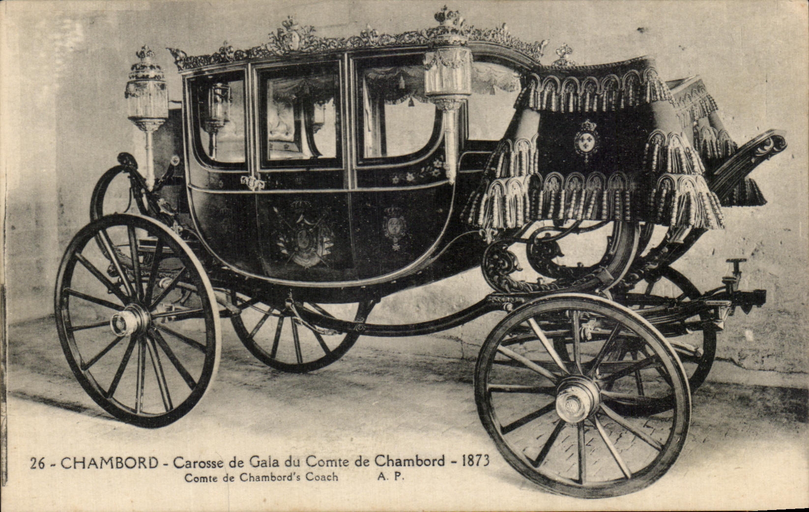 CPA Chambord Carosse De Gale Comte De chambord Comte De Chambord 1873