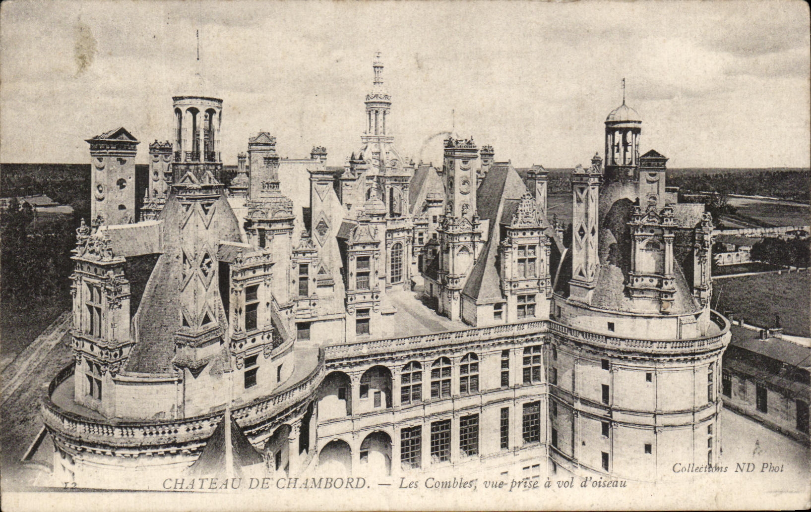 CPA Chateau De Chambord Les Combles Vue Prise A Vol d'Oiseau