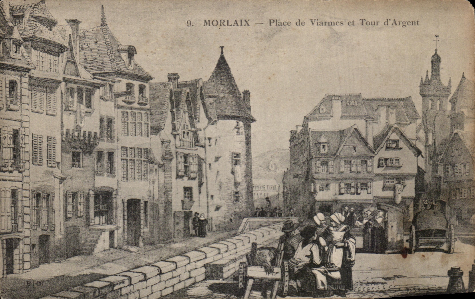 CPA Morlaix Places of Viarmes and Tour of Money