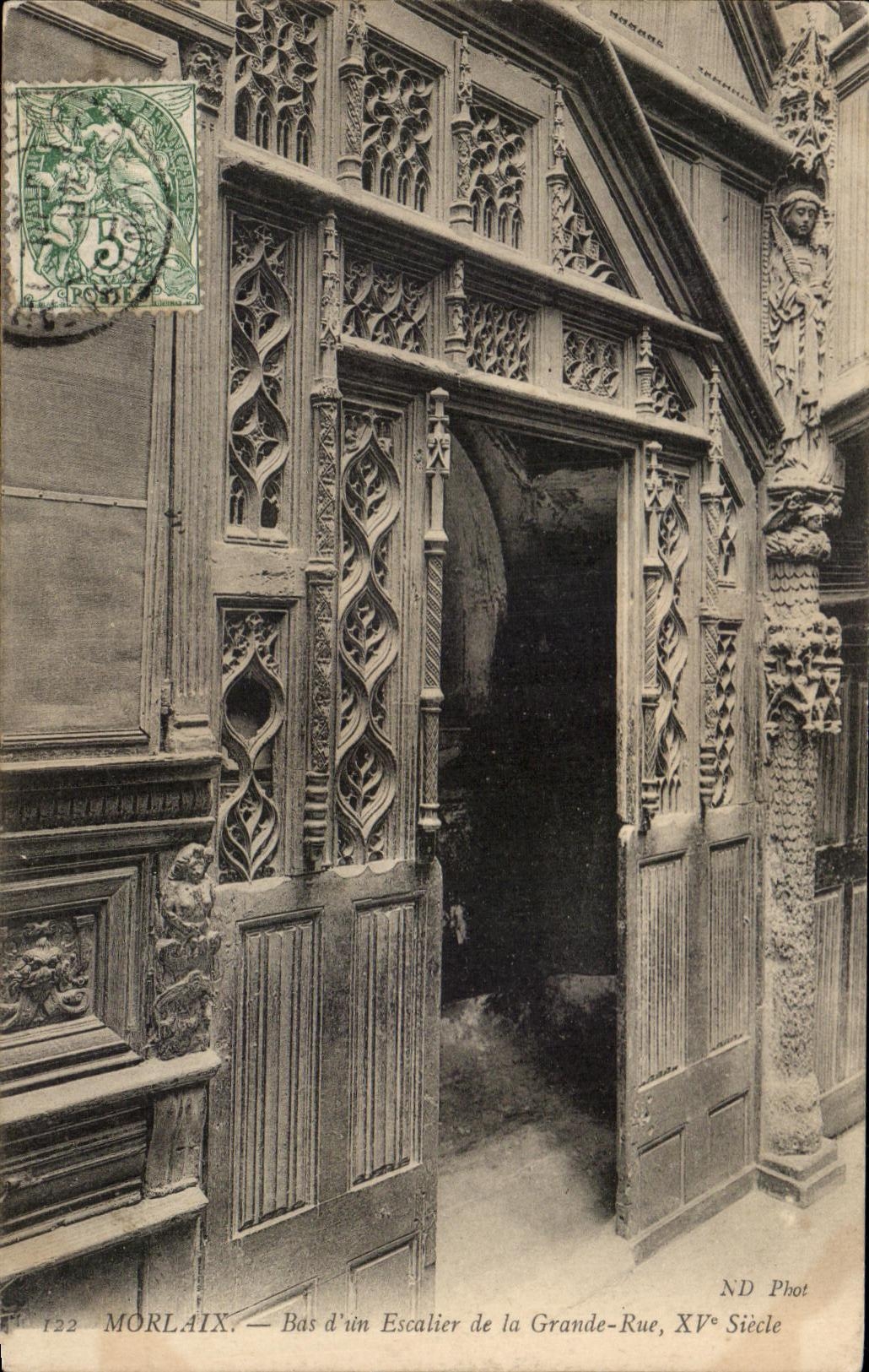 CPA Low Morlaix of a Staircase of Main street