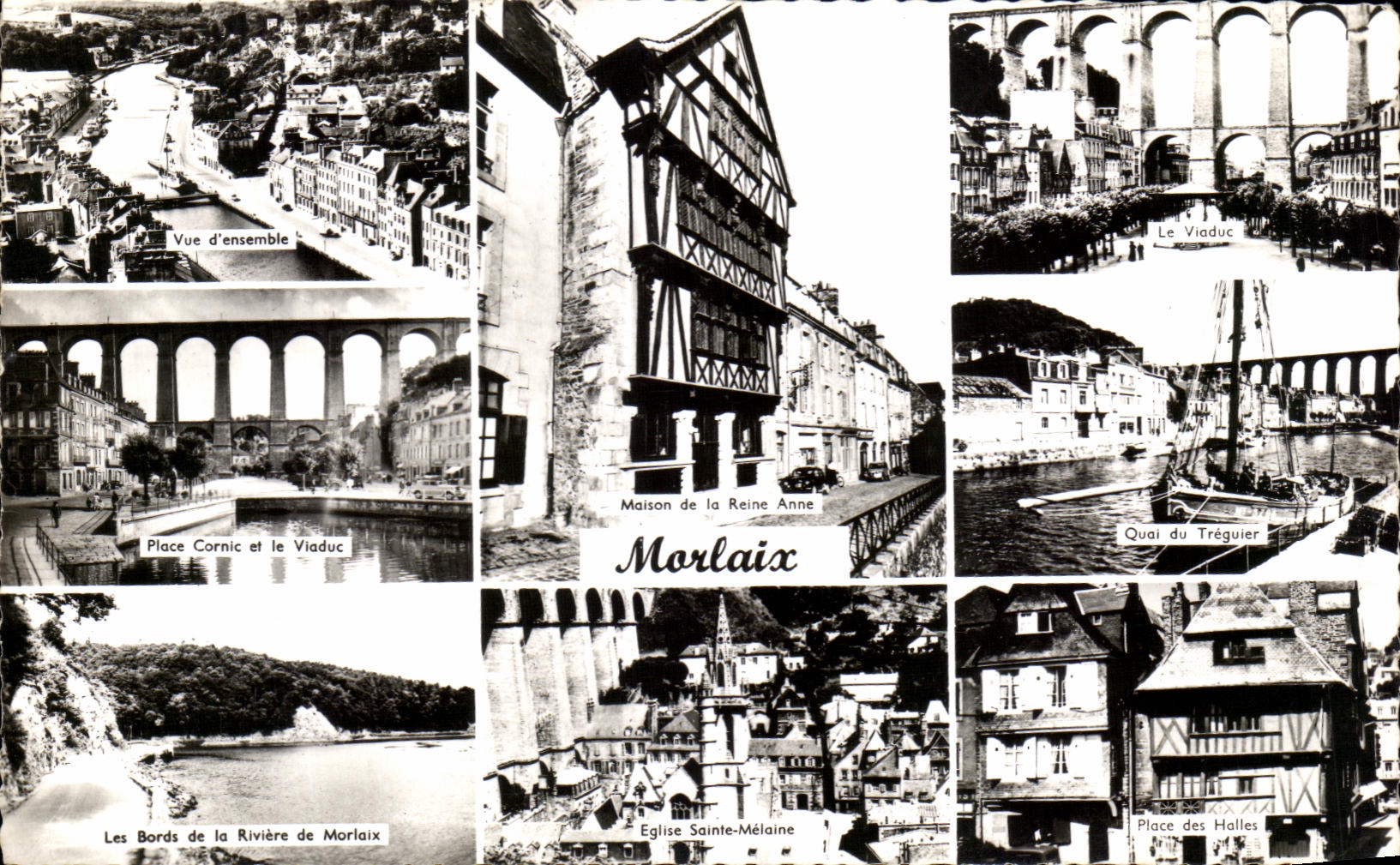 CPSM Morlaix House of the Queen Anne Cornic Treguier Viaduct