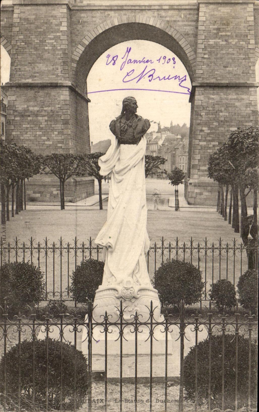 CPA Morlaix Statue of Duchesne