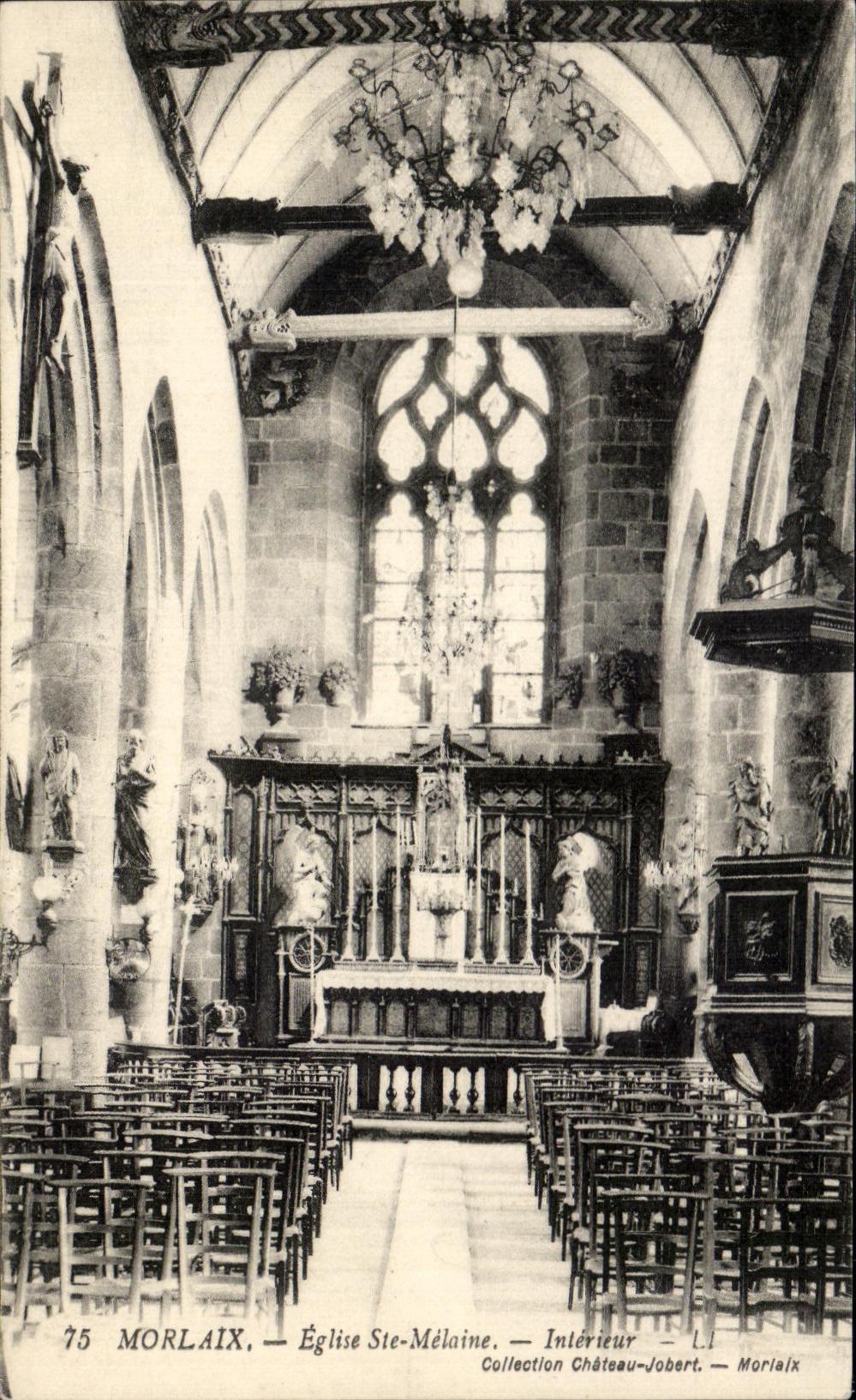 CPA Morlaix Church co Interior Melaine