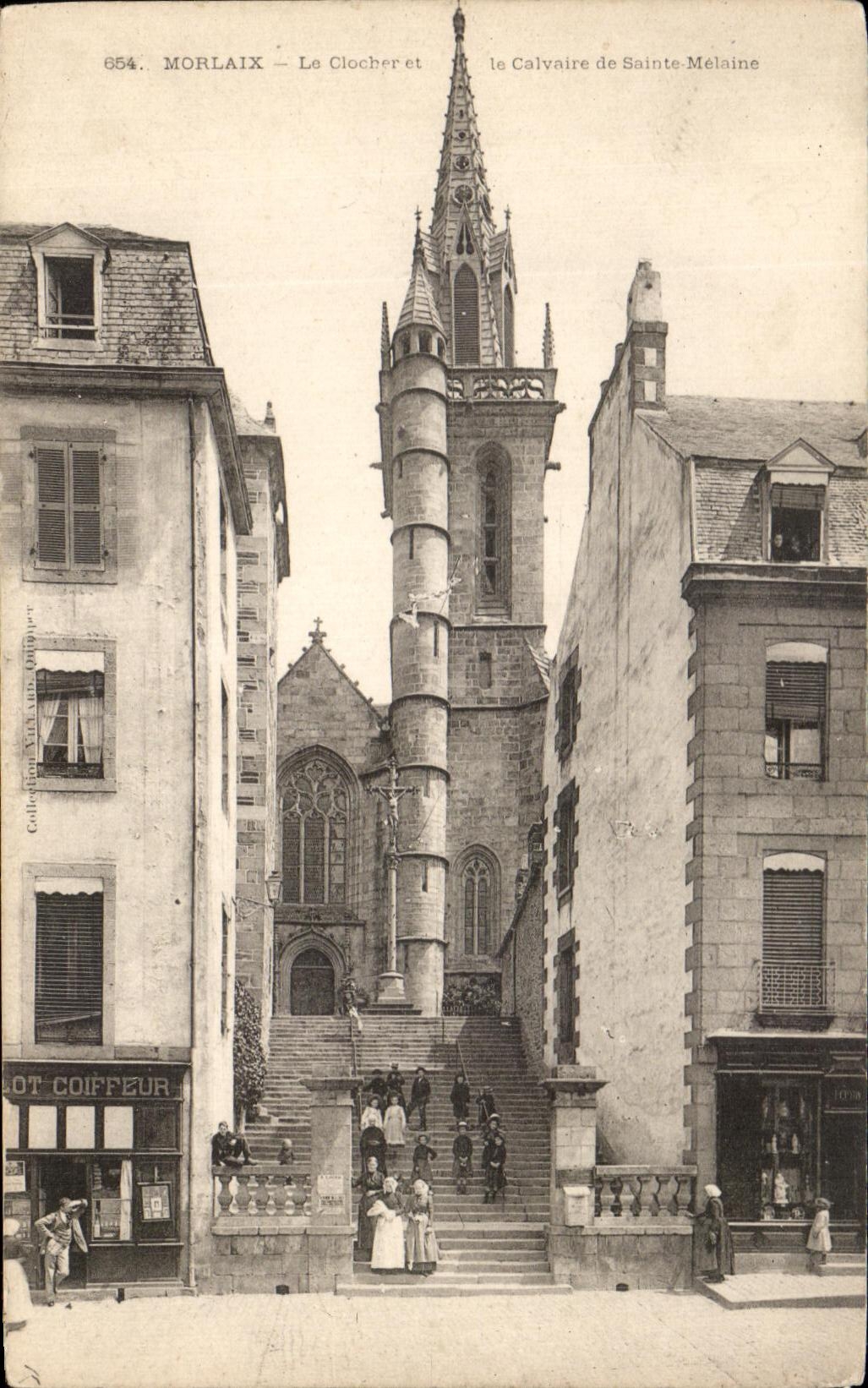 CPA Morlaix the castle the Martyrdom Of Saint Melaine Children (nice shot)