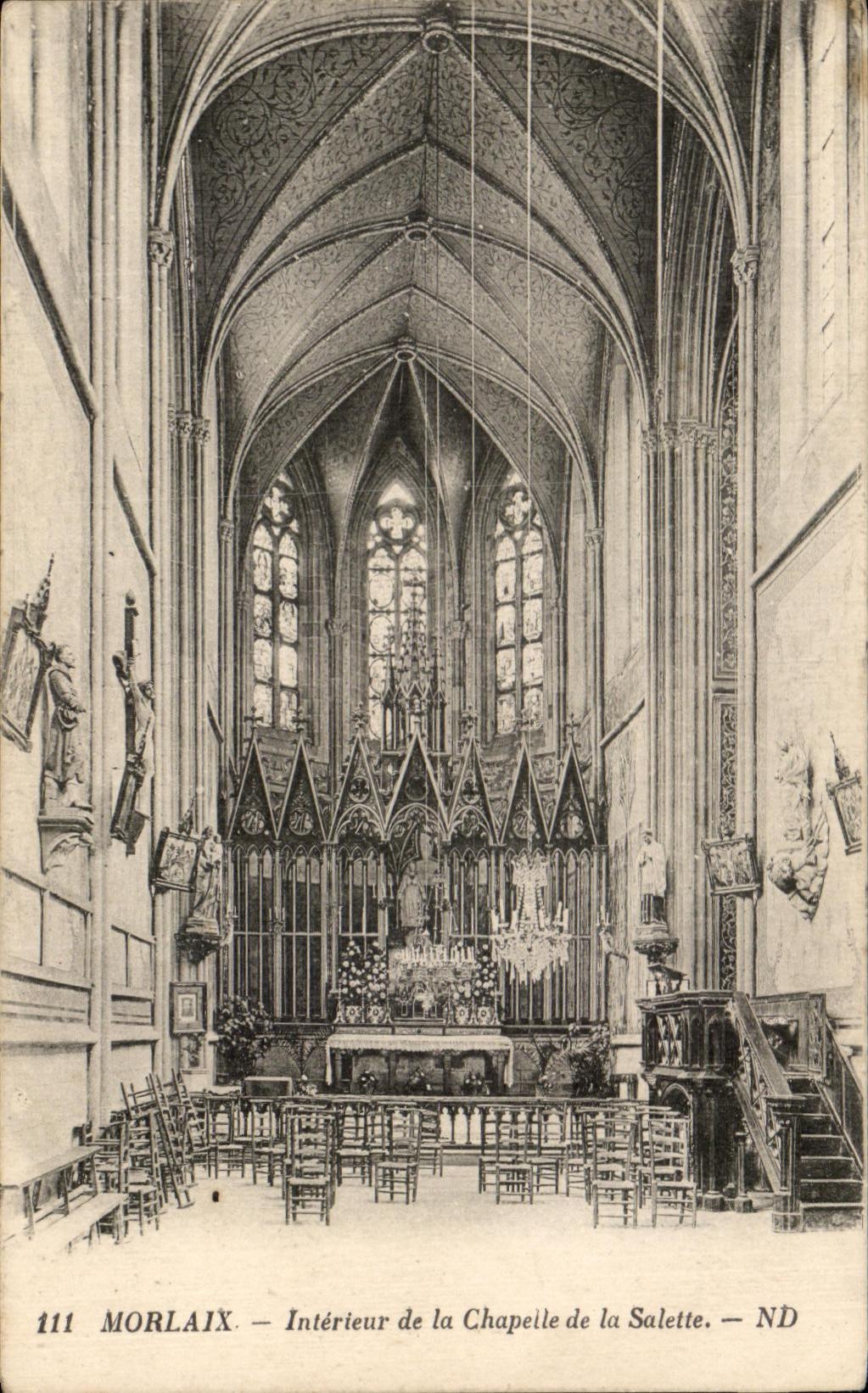 CPA Interior Morlaix of Chapeile of Salette