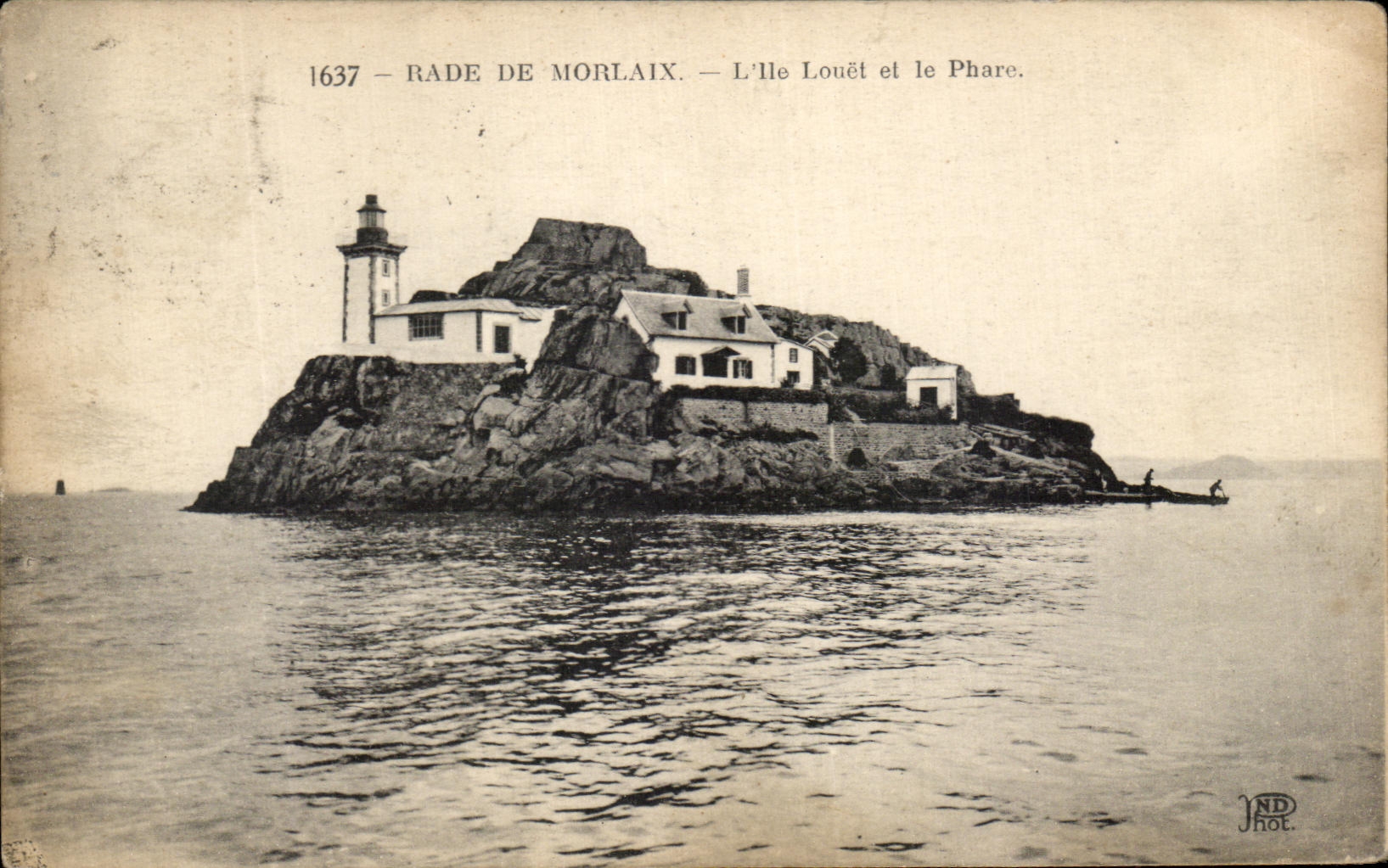 CPA Splits De Morlaix the Island Louet And the Lighthouse