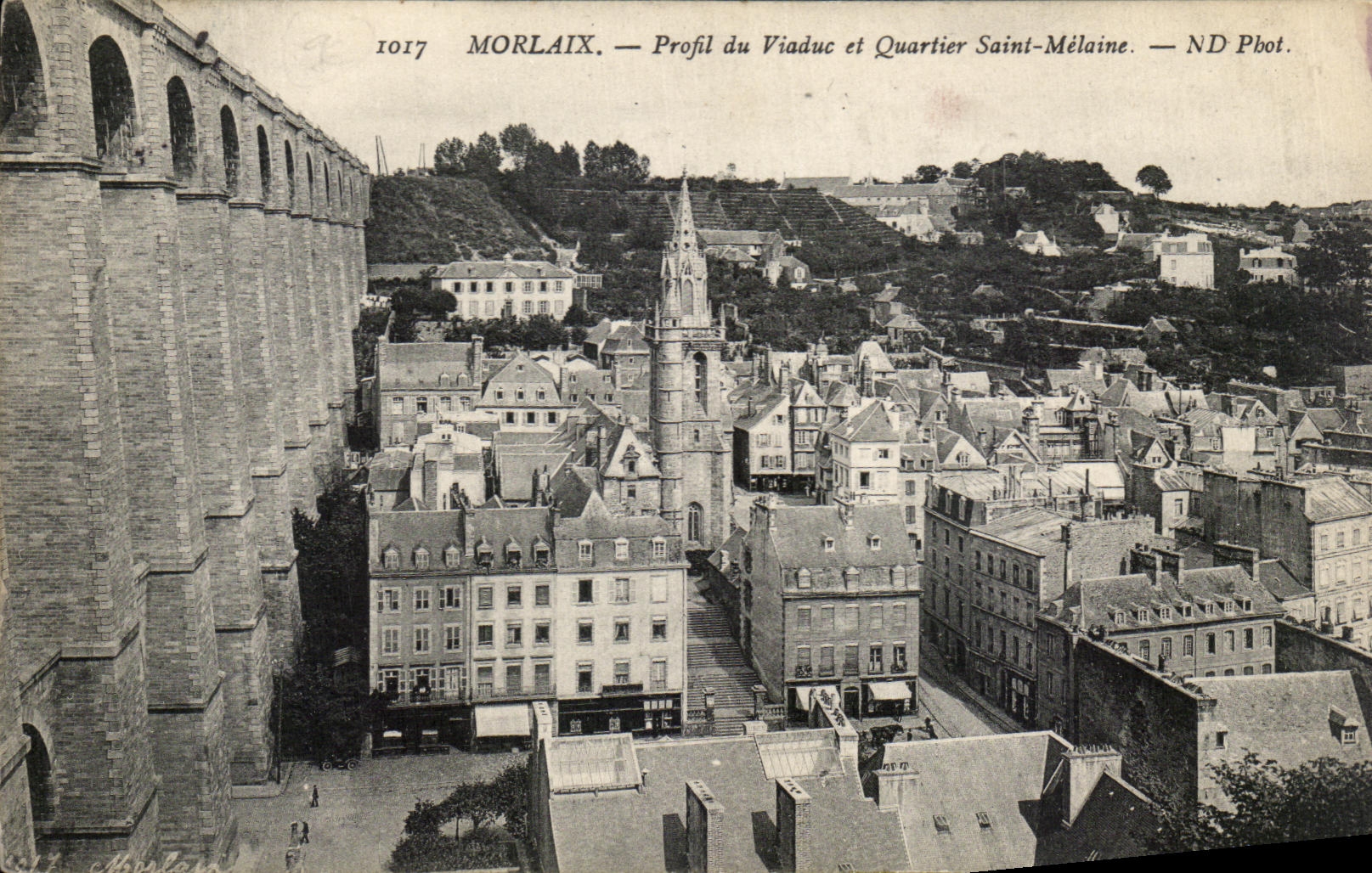 CPA Morlaix Profile Of the Viaduct Rt Quartier Saint Melaine