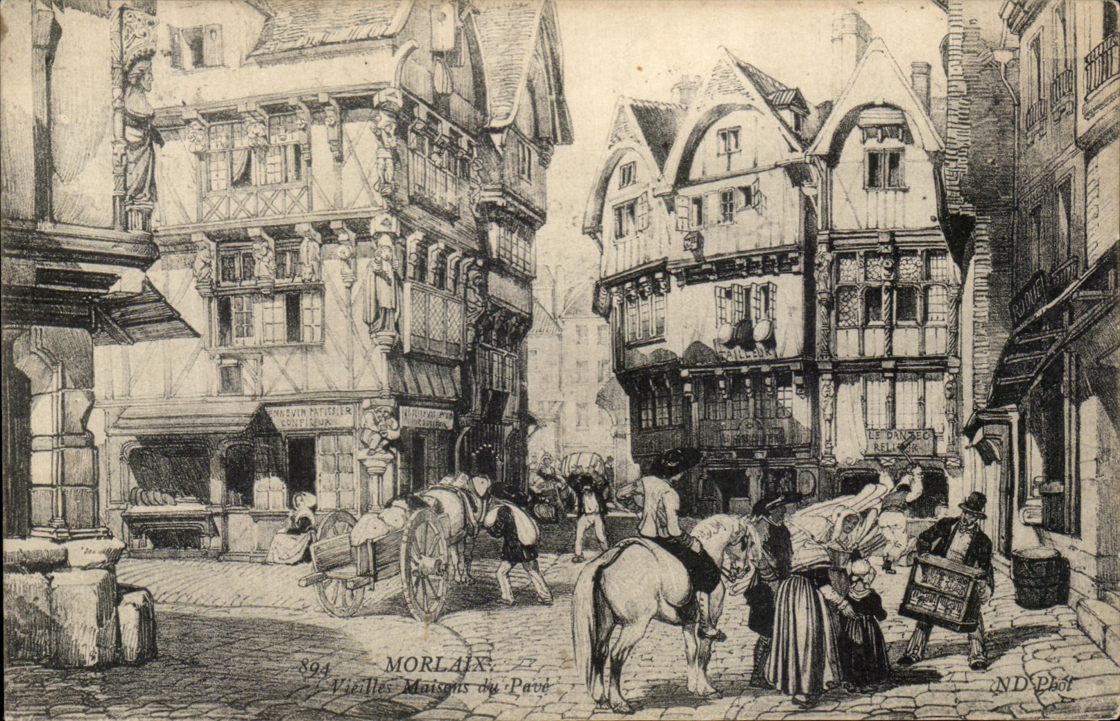 CPA Morlaix Vieilles houses of paves