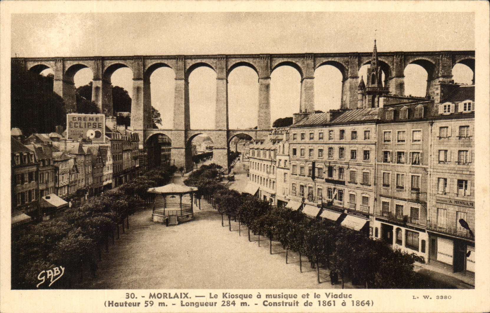 CPA Brittany the Bandstand and the Viaduct