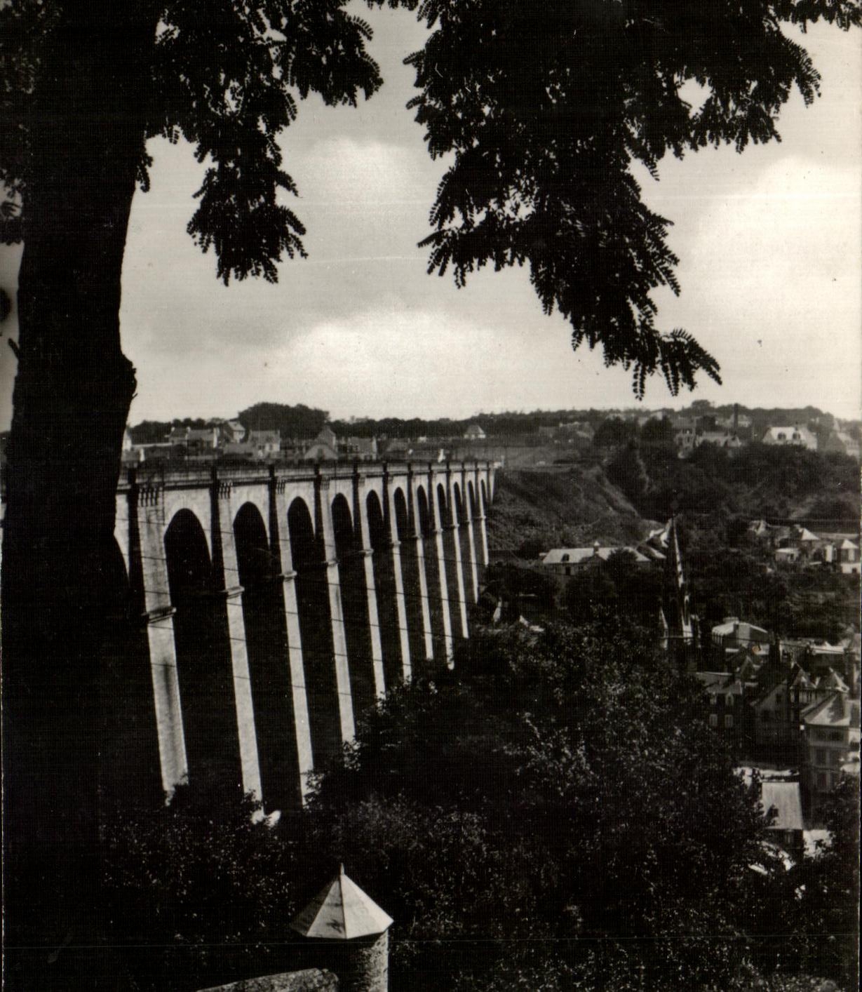 CPSM Morlaix Seen On the Viaduct Et La Surrounding Countryside