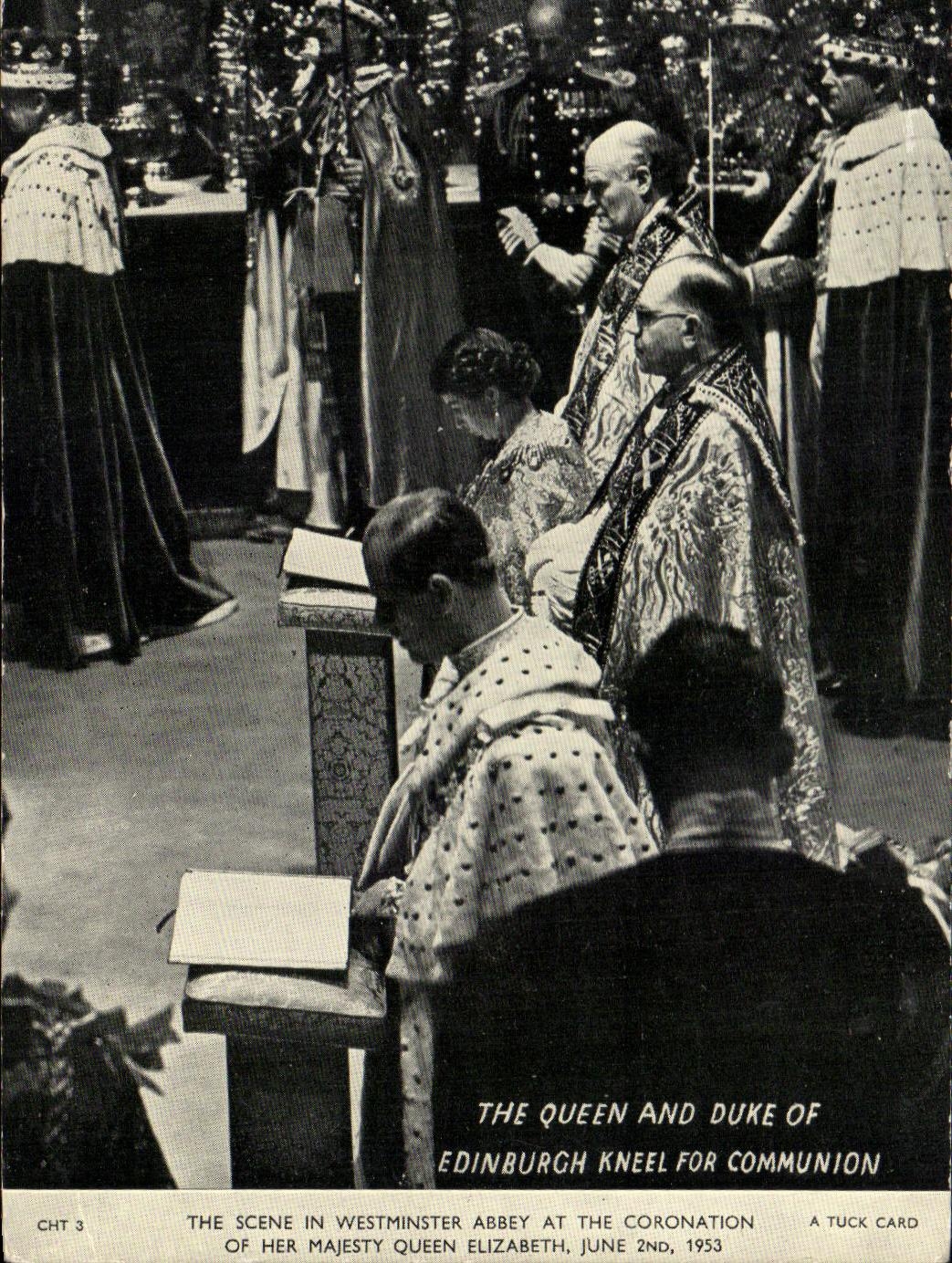CPSM The Scene In Westminter Abbey At The Coronation Of The Majesty Queen Elizabetyh 1953