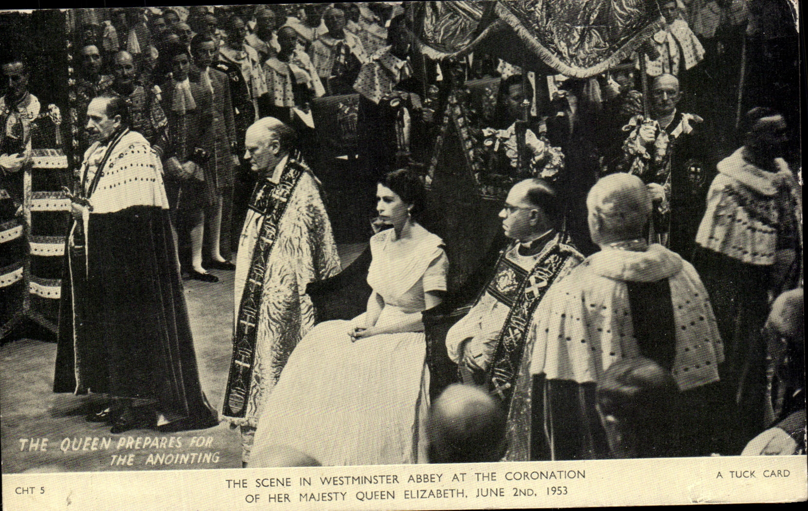 CPA The Queen Prepares For The Anointing Coronation 1953 Elizabeth