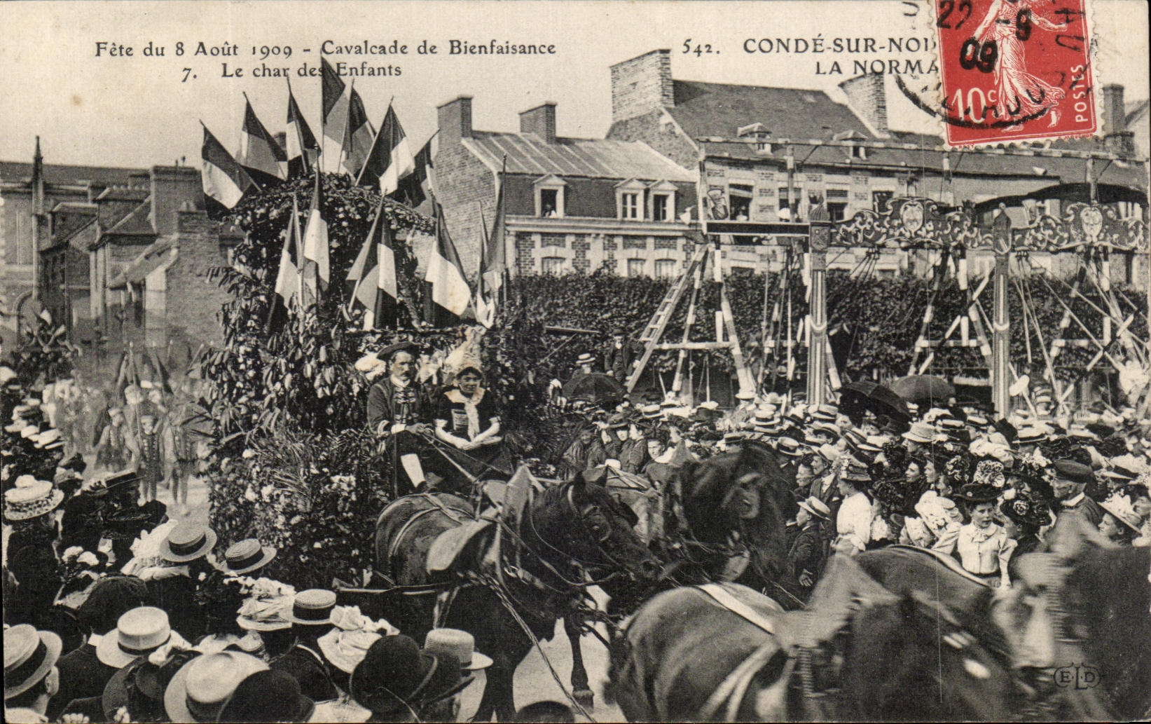CPA Celebrates of Cavalcade August 8th 1909 of Benevolence the Tank of Children Cop On Noiseau TOP
