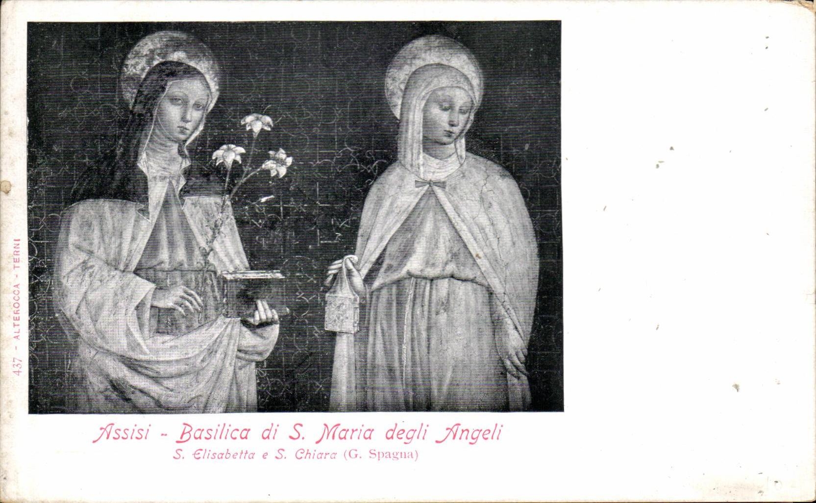 CPA Assisi Basilica Di S Maria Degli Angeli S Elisabeth e S Chiara 