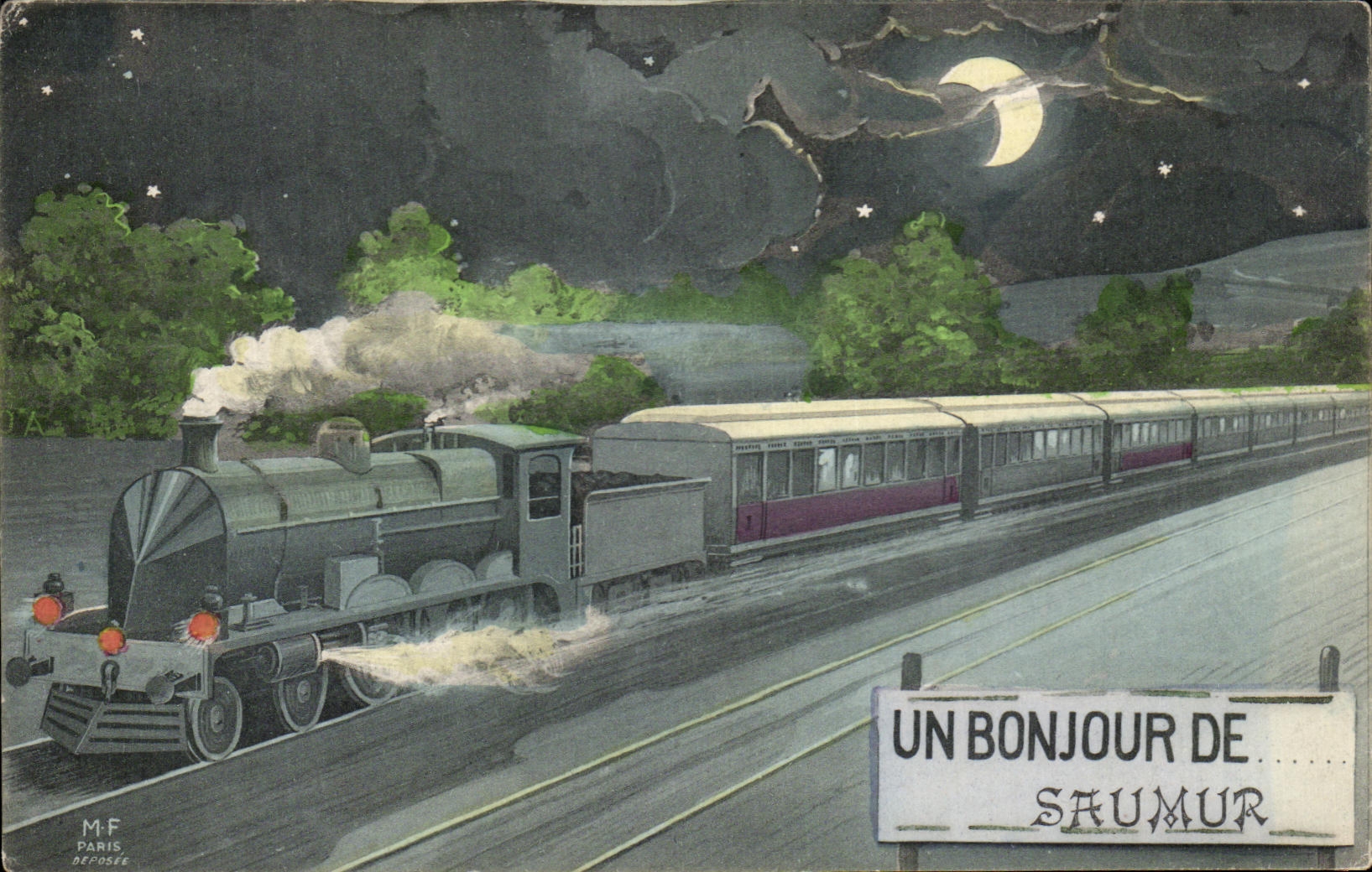 CPA a Hello Of Saumur Train