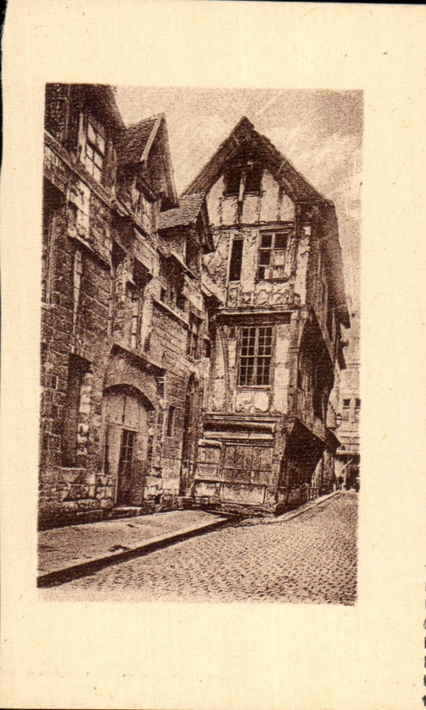 CPA Rouen Old woman House street Saint Romain