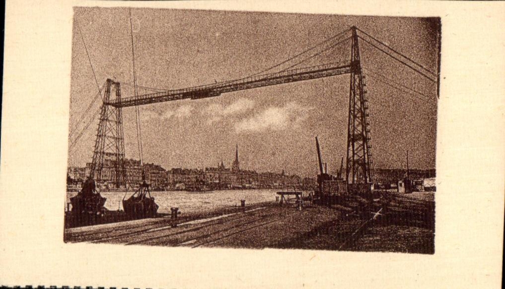 CPA Rouen the Transporter bridge and Quays