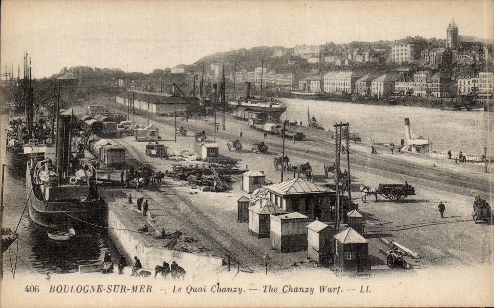 CPA Boulogne On Sea the Quay Chanzy Boats