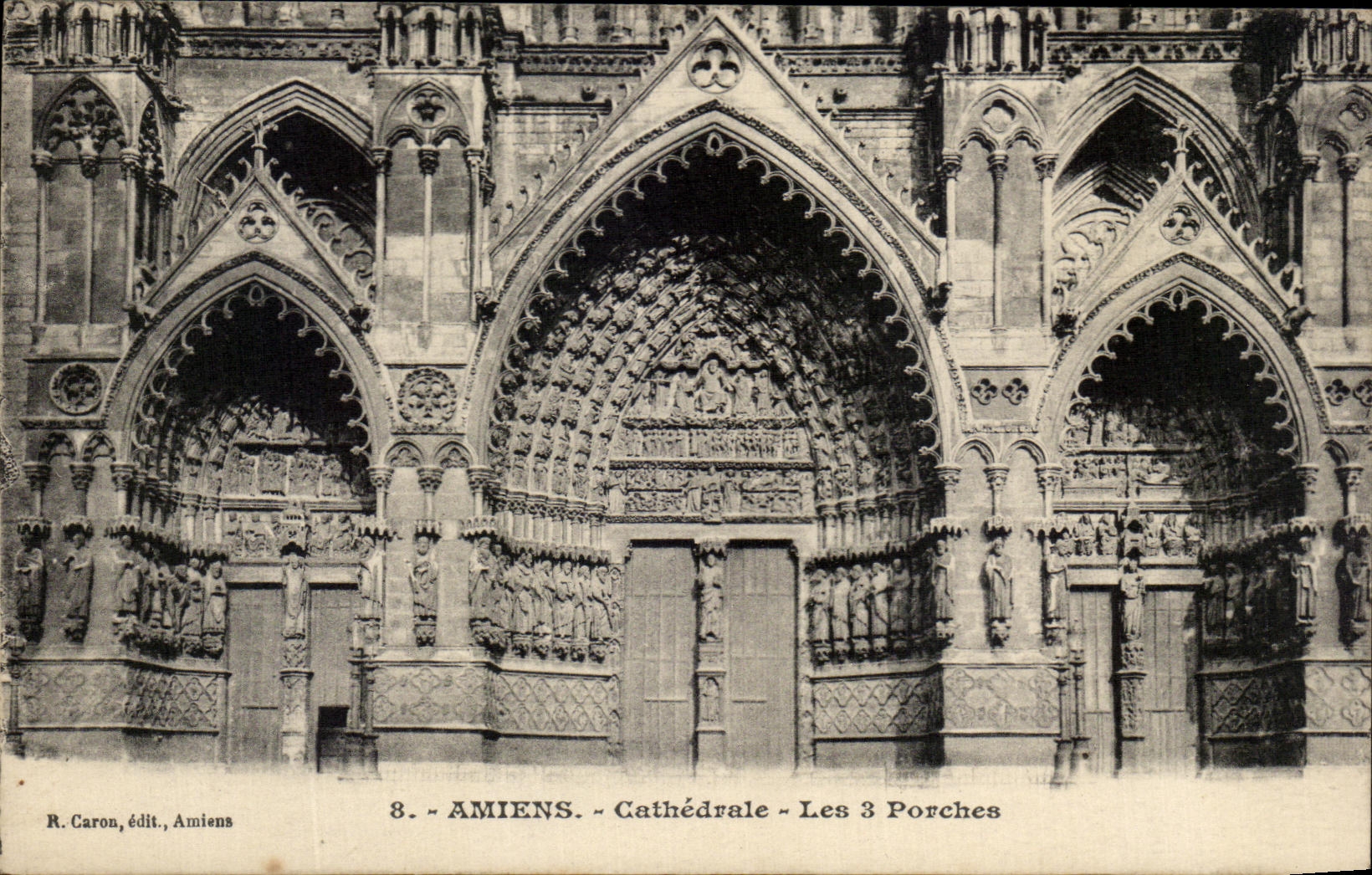 CPA Amiens Cathedrale les Porches