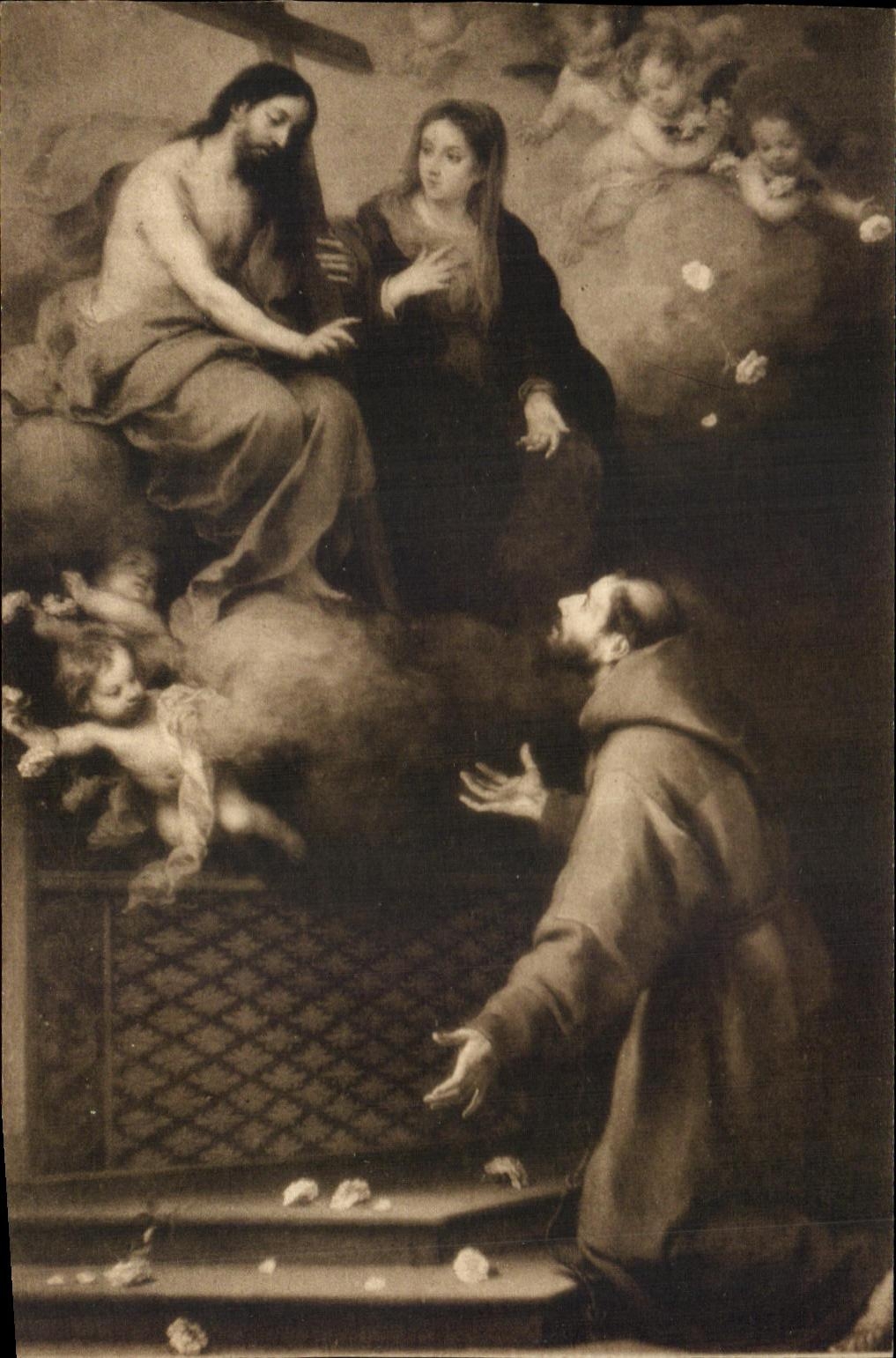 CPA Porciuncula Murillo Museo Del Prado Madrid