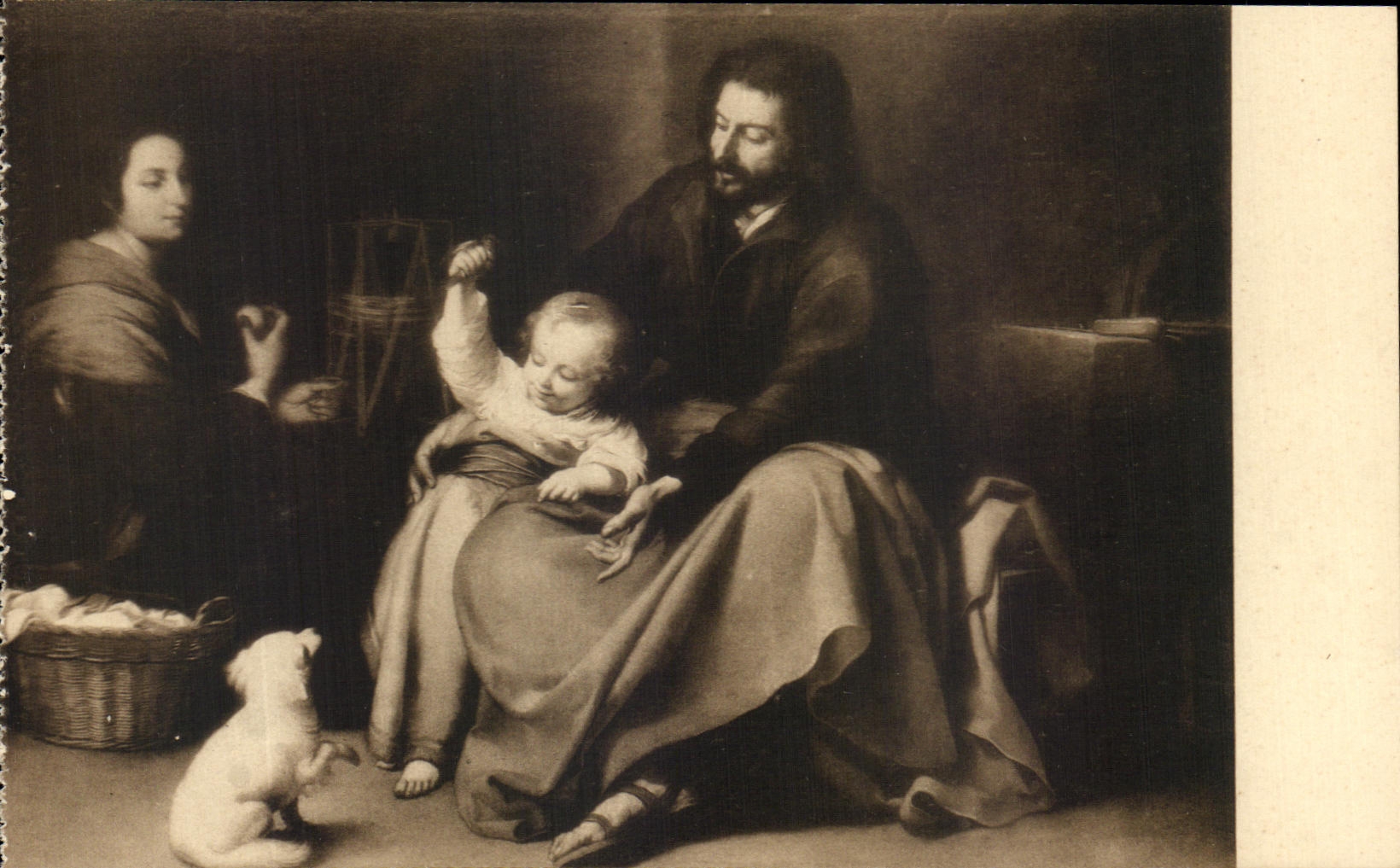 CPA Crowned Familia Del Pajarito Murillo Museo Del Prado Madrid