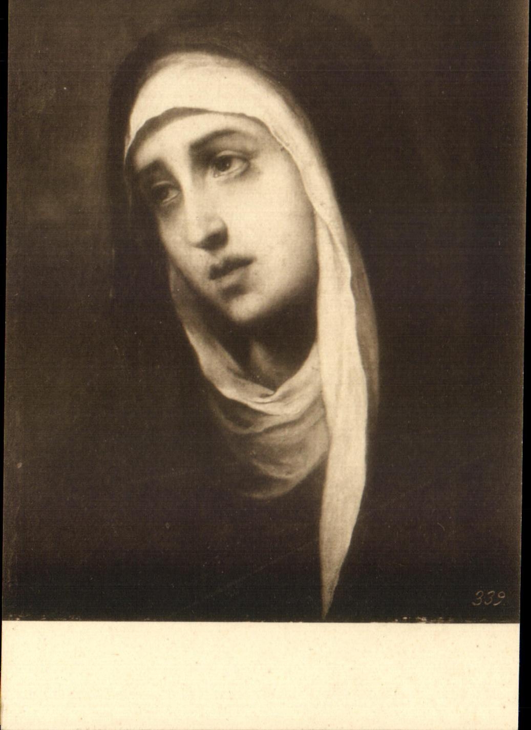 CPA Virgen De Los Dolores Murillo Museo Del Prado Madrid