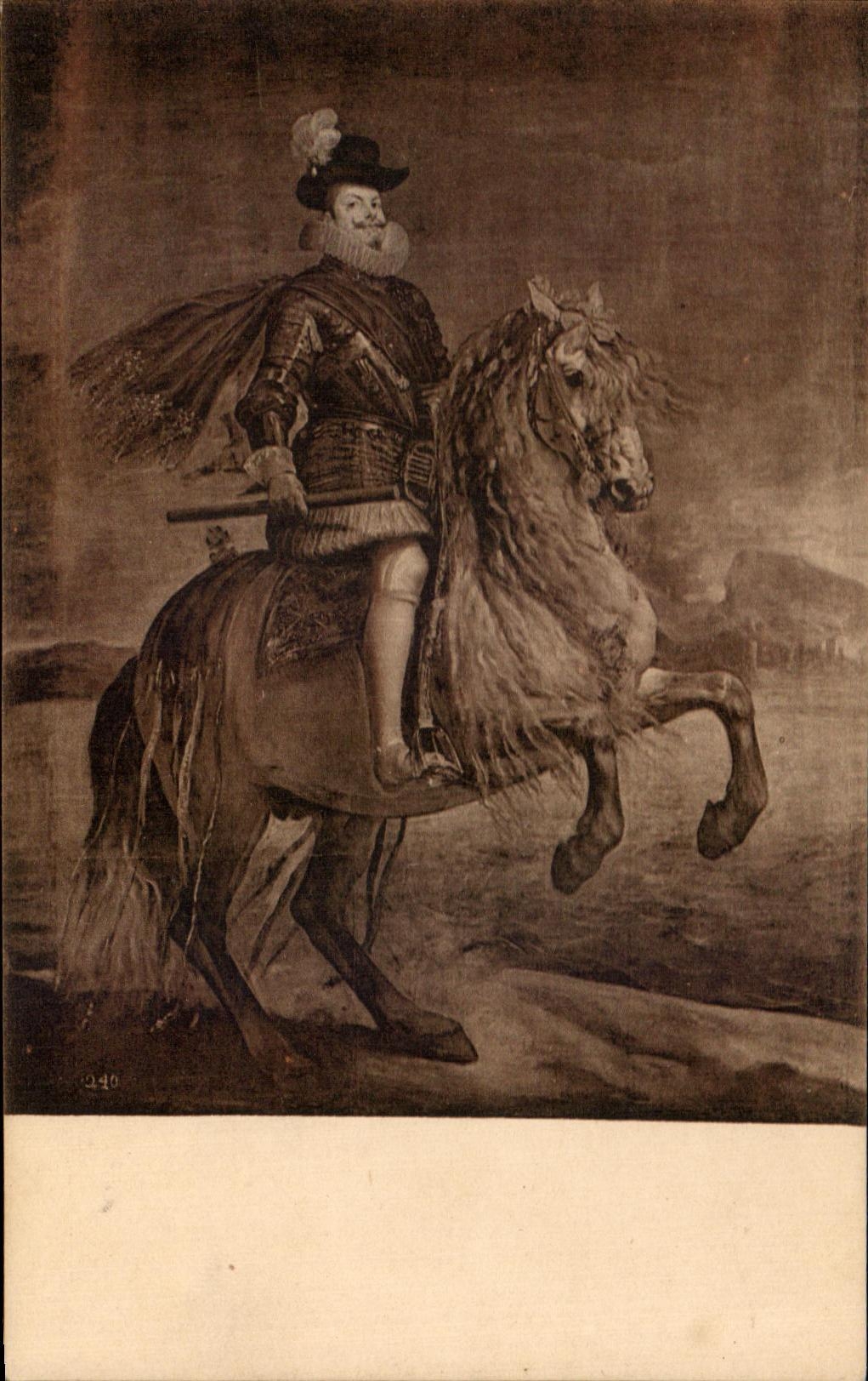 CPA Velazquez Museo Del Prado Madrid Horse