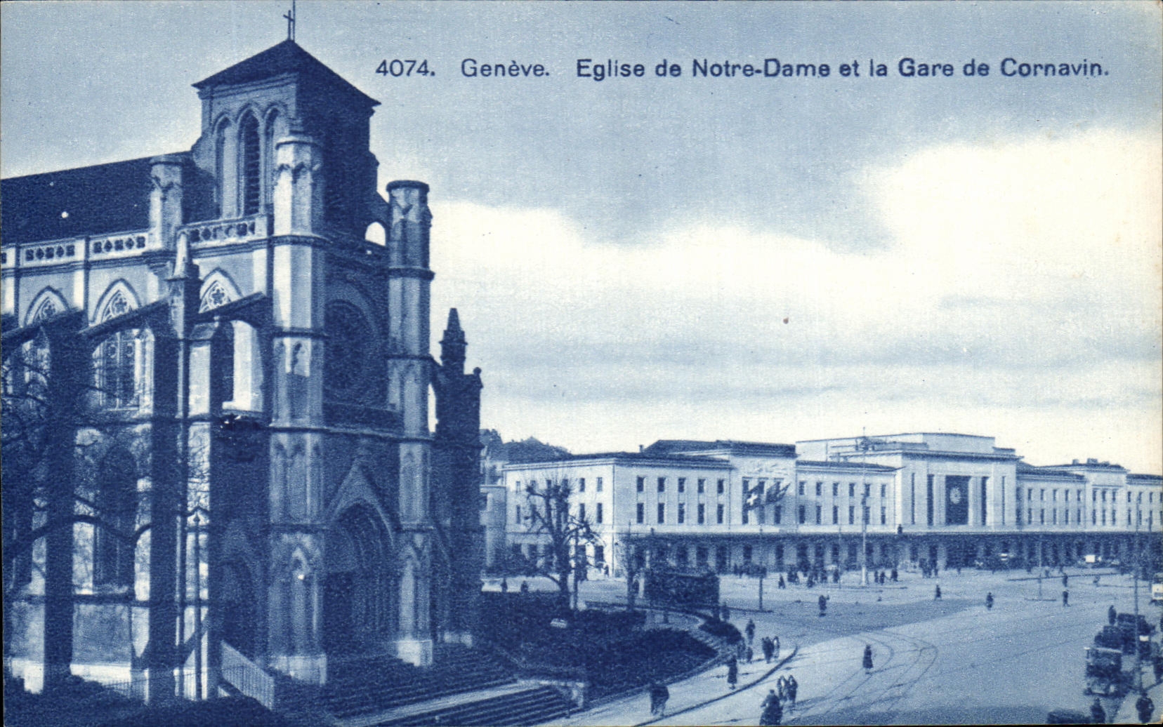 CPA Geneva Eglise Of Notre Dame Et La Parks De Cornavin
