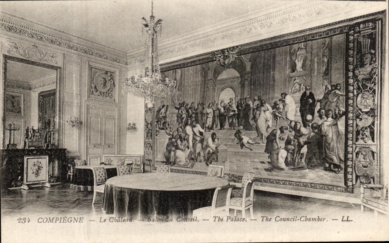 CPA Compiegne Le Chateau Salon de Conseil 