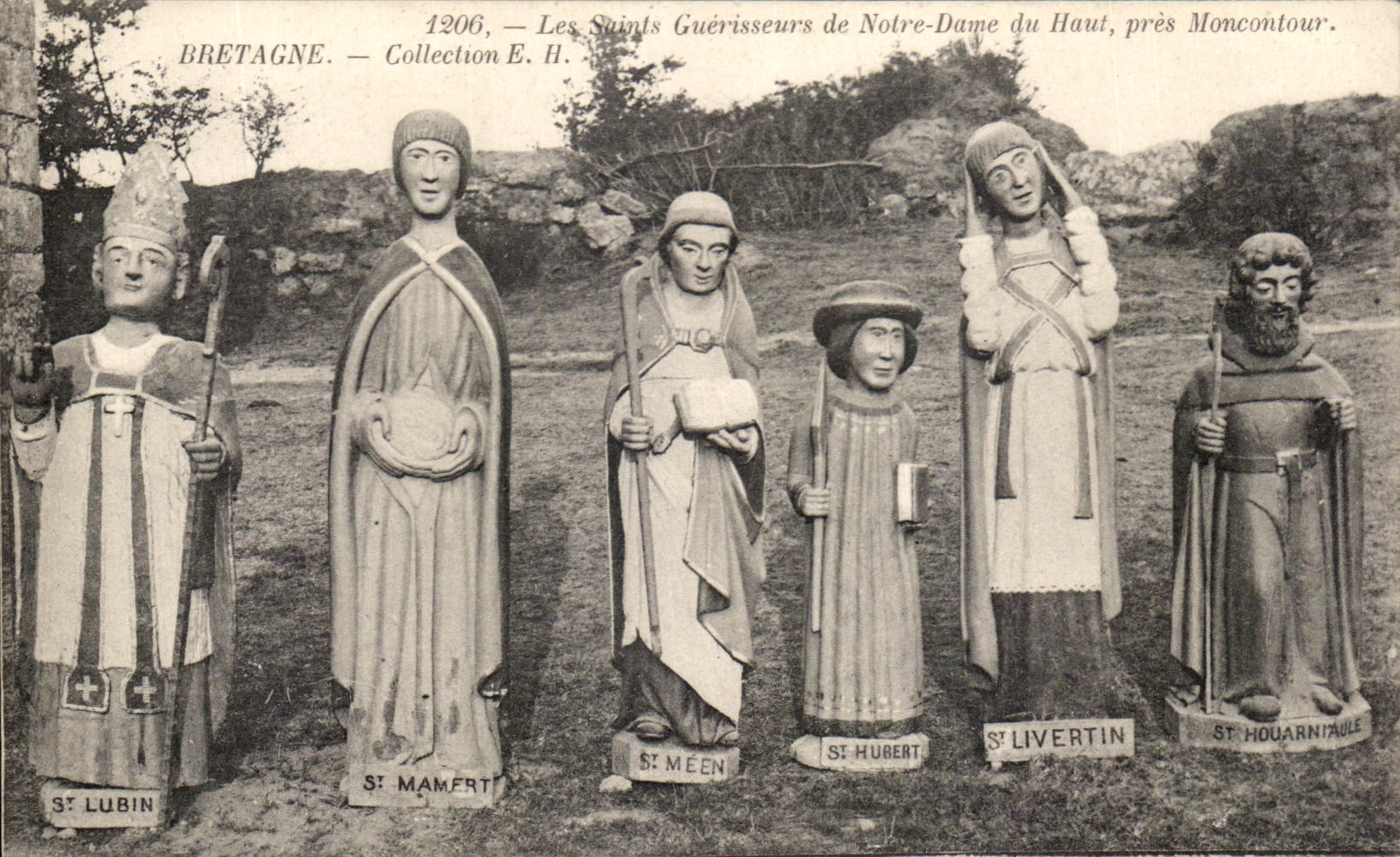 CPA the Saints Healers of Notre Dame Top Close Moncontour Brittany Colloction