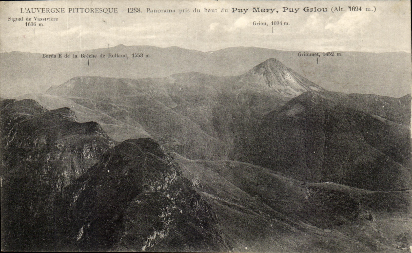 CPA picturesque Auvergne Puy Mary Puy Griou