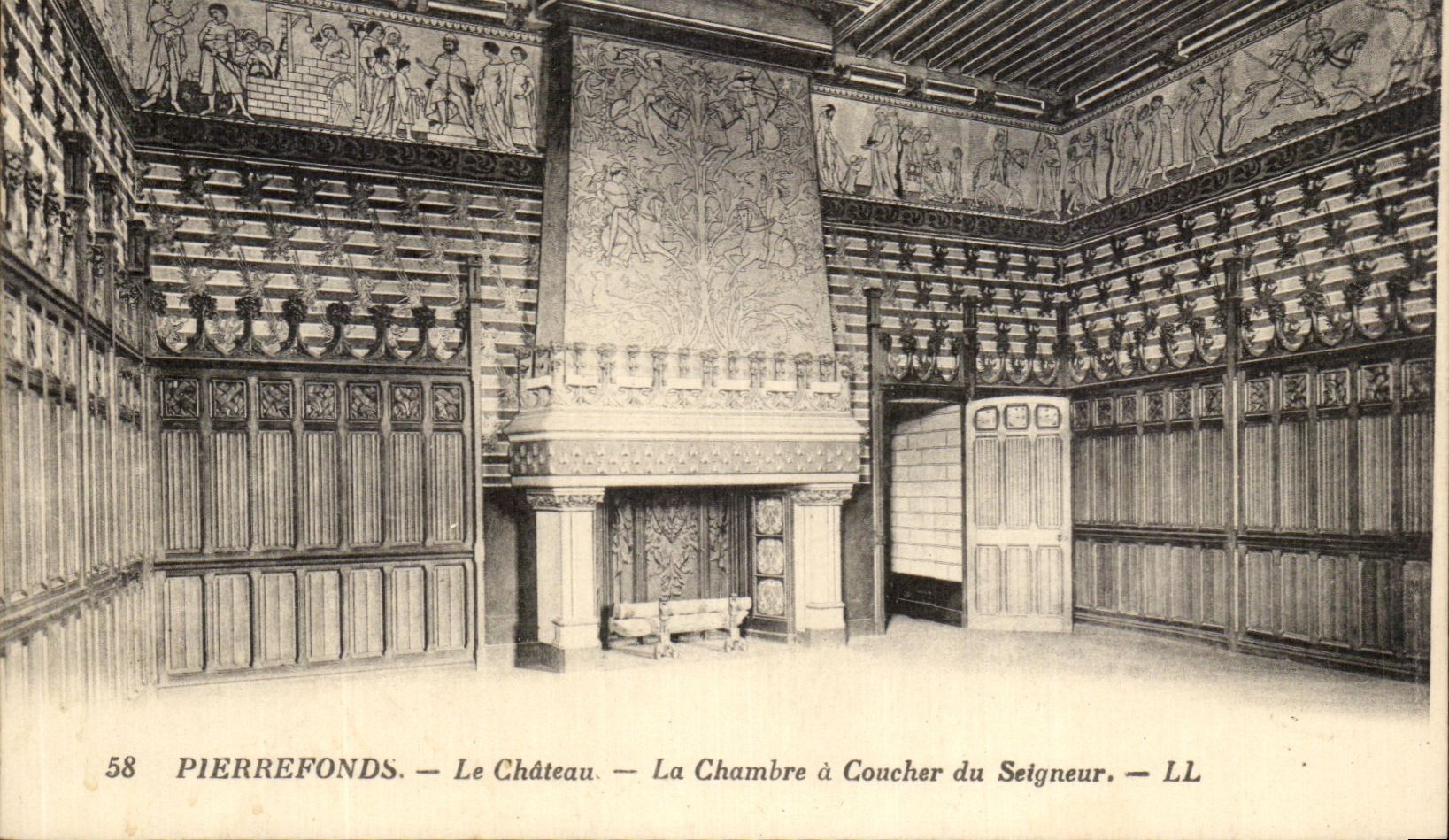 CPA Pierrefonds Le Chateau La Chambre a Coucher du Seigneur