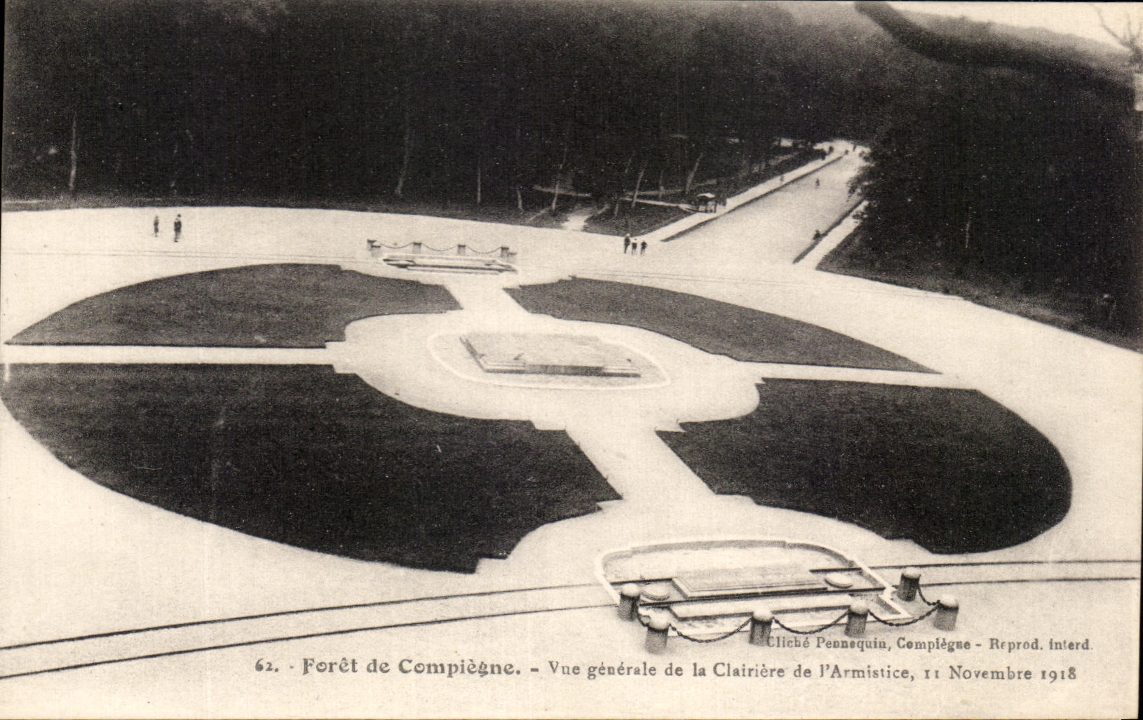CPA Foret De Compiegne Vue Generale de la Clairiere de l'Armistice 11 novembre 1918 Militaria 