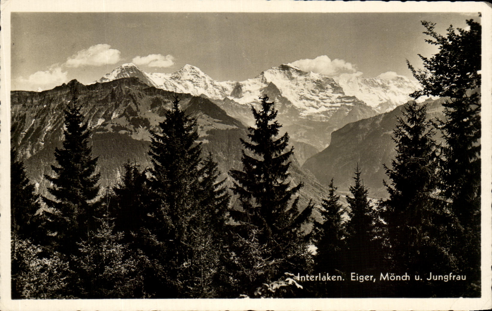 CPA Interlaken Eiger Monch u Jungfrau