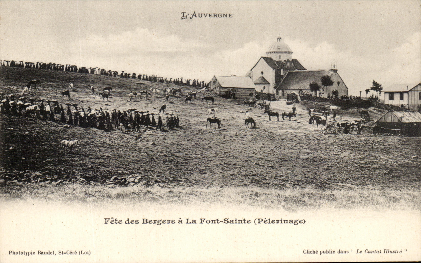 CPA Auvergne Fete Shepherds With make Sainte Pilgrimage Sheep